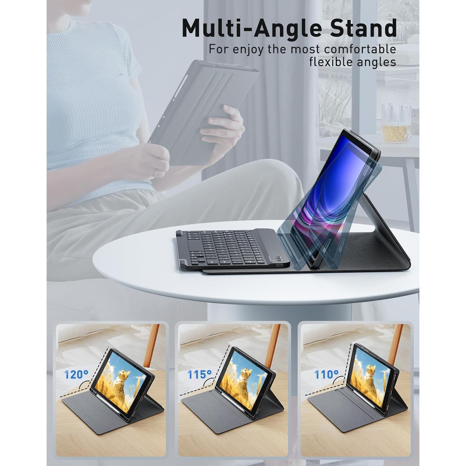 Funda de Teclado TUNKARMOR para iPad 9.7" 6ta/5ta Gen - Negro