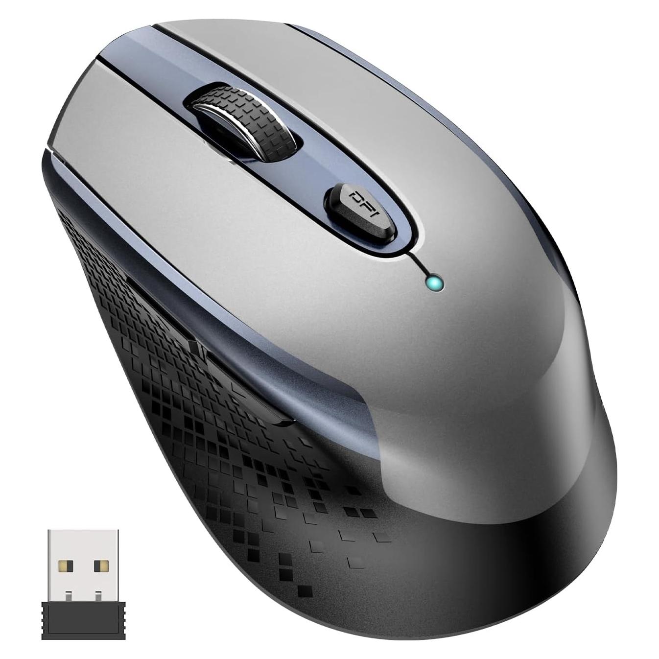 Ratón Inalámbrico Silencioso Cimetech TM004 - Gris, 3 DPI