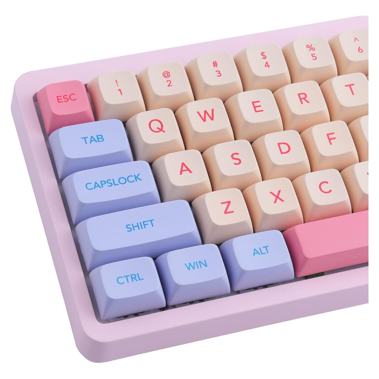 Teclas de Malvavisco Hyekit - 132 Piezas PBT XDA para Teclados