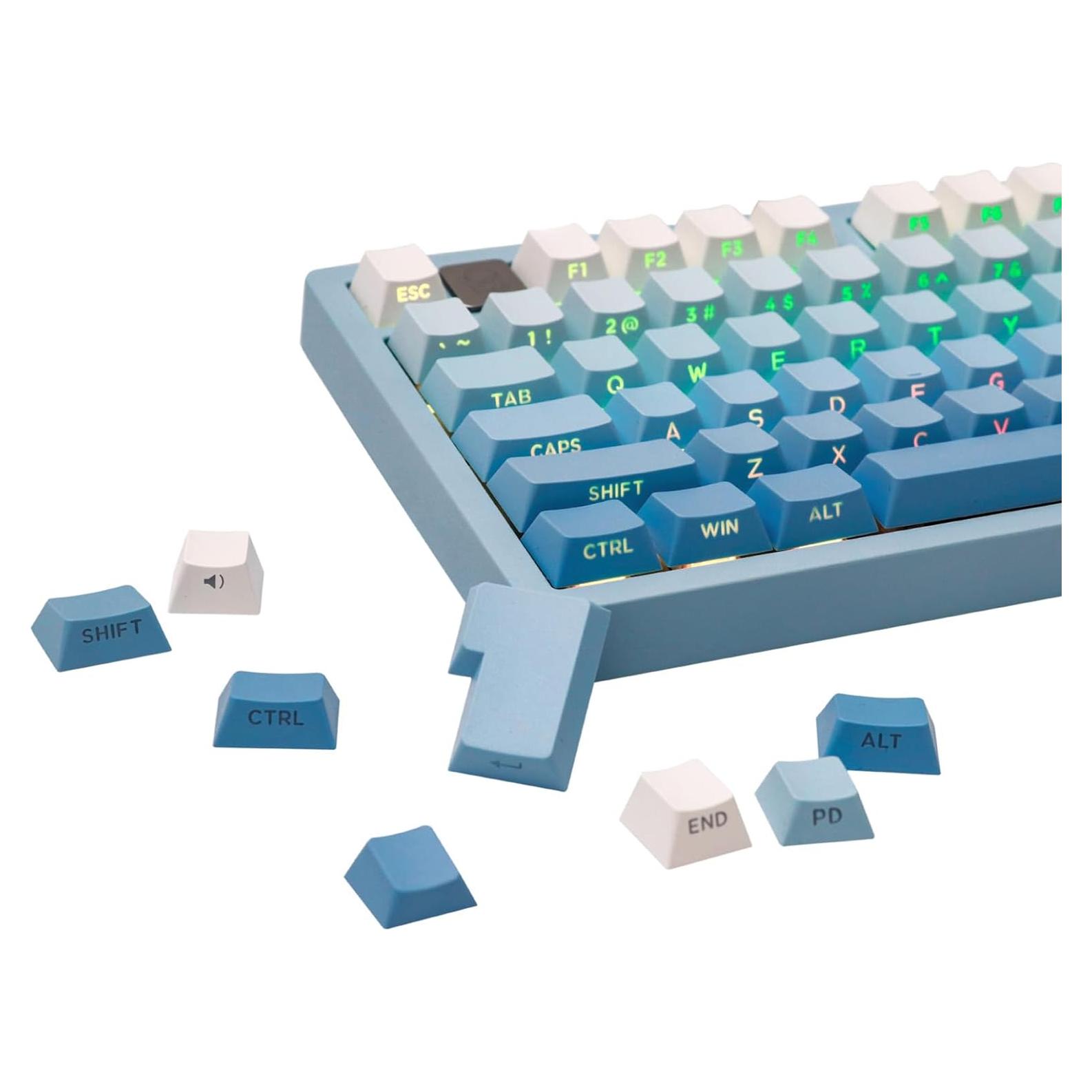 Conjunto de Teclas PBT 133 Teclas EPOMAKER Azul Cielo
