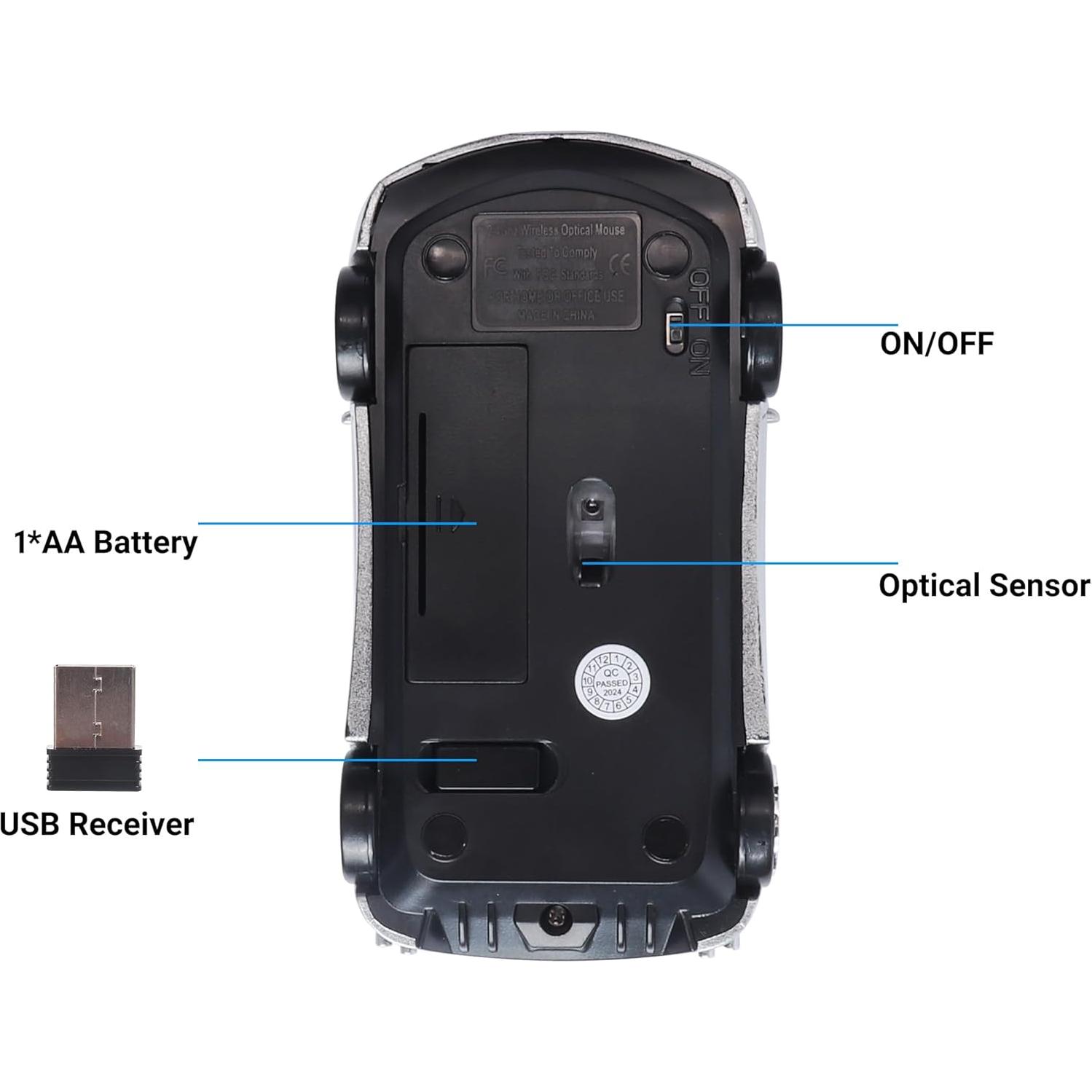 Ratón Inalámbrico Elec Space SB0018F Diseño Coche Deportivo 1600 DPI