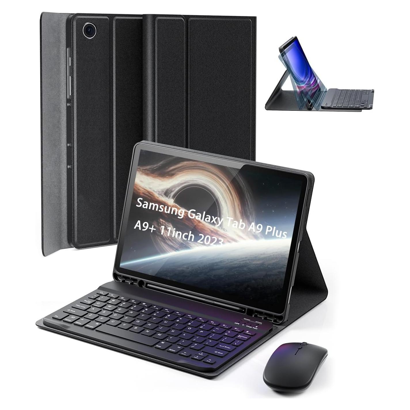 Funda teclado Samsung Galaxy Tab A9 Plus 11" 2023 - Negro