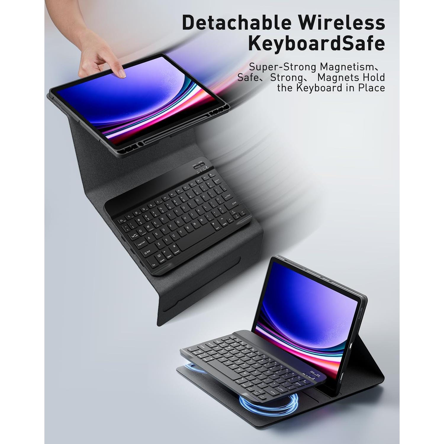 Funda teclado Samsung Galaxy Tab A9 Plus 11" 2023 - Negro