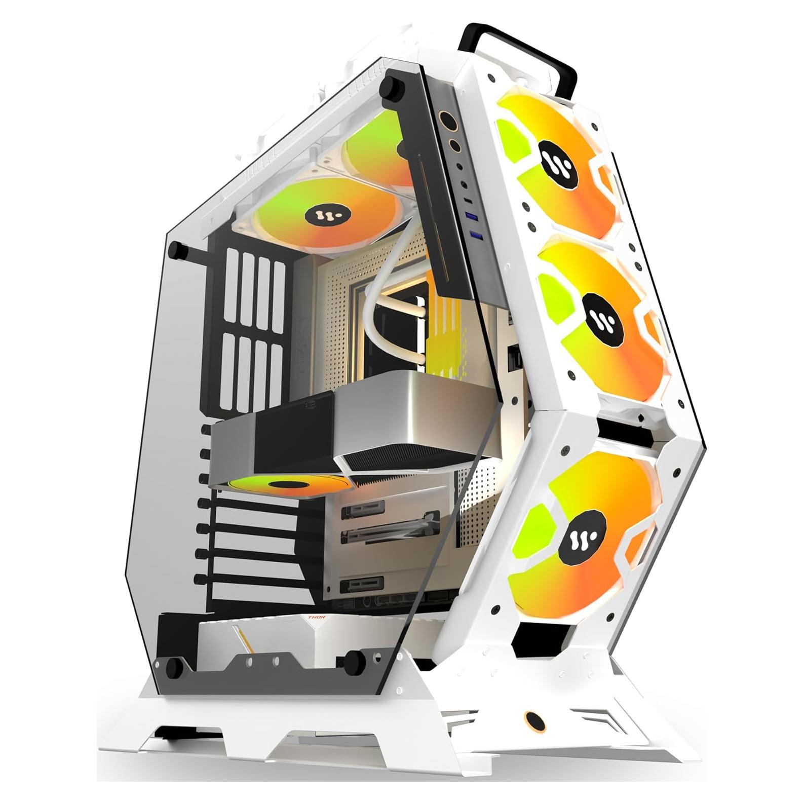 Caja de PC KEDIERS C570 ATX Vidrio Templado 5 Ventiladores ARGB