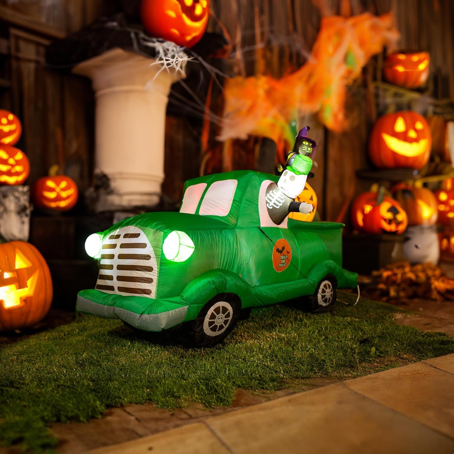 Decoración Inflable de Coche Fantasma Halloween ZONETECH 2.3M