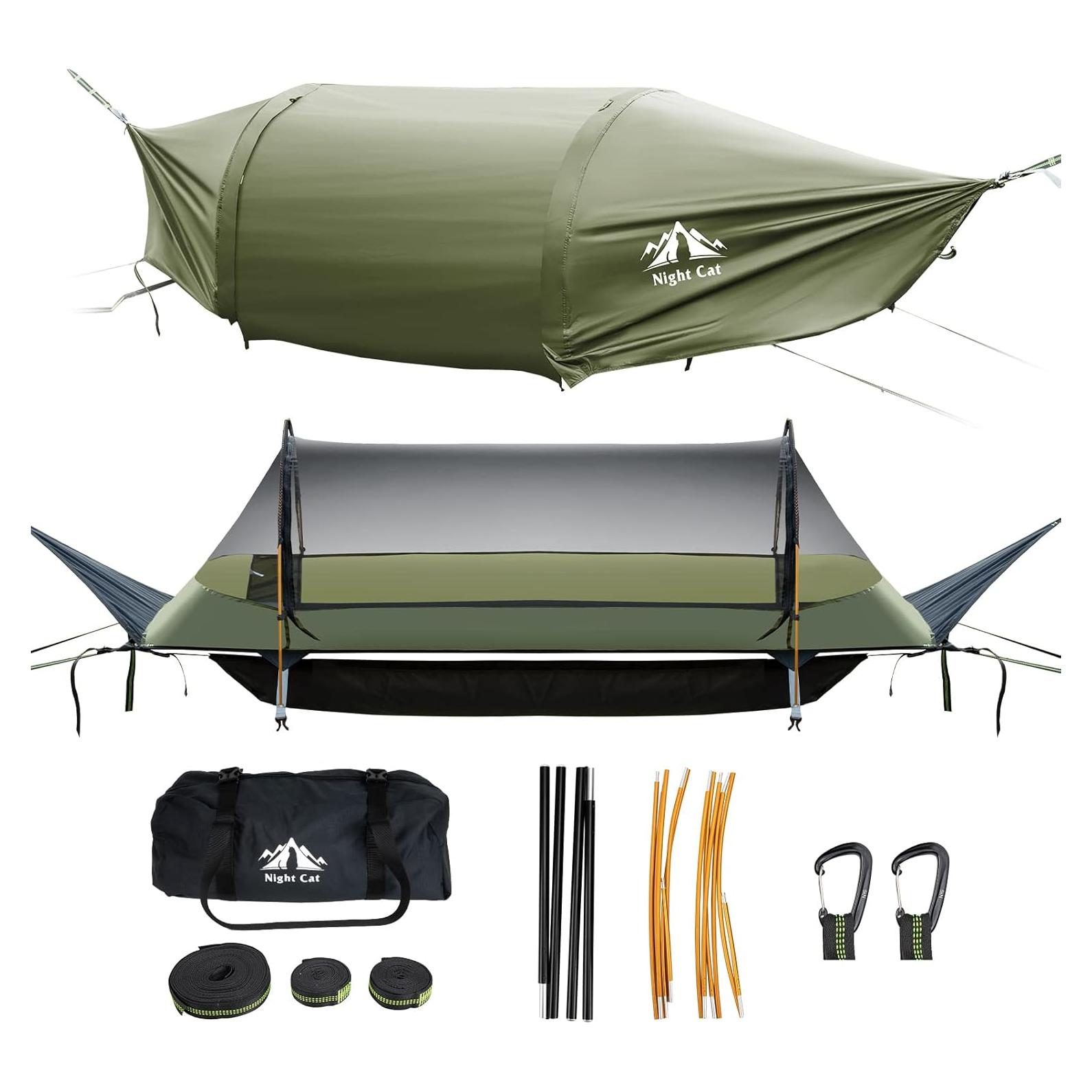 Tienda de Hamaca Lay Flat Night Cat con Red Antimosquitos 3.49kg