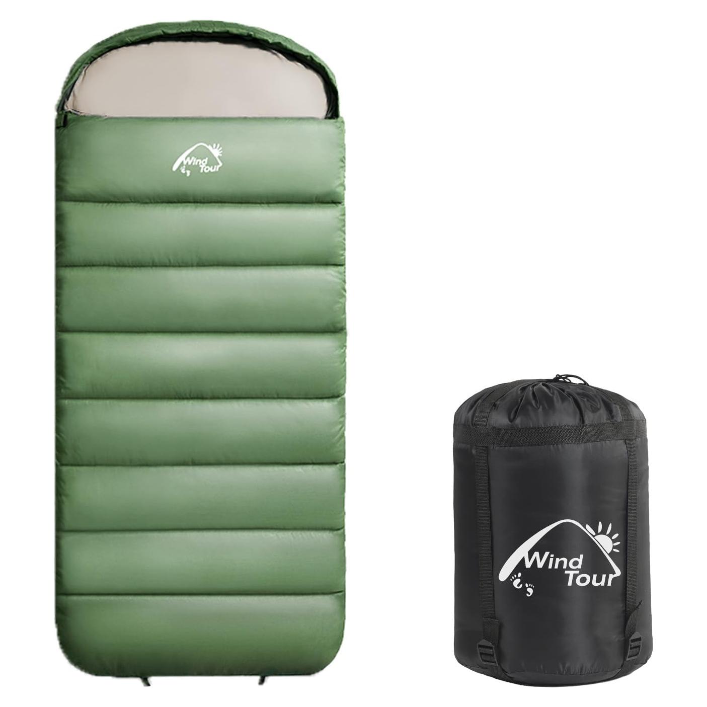 Saco de Dormir Liviano Impermeable Wind Tour Adulto Verde