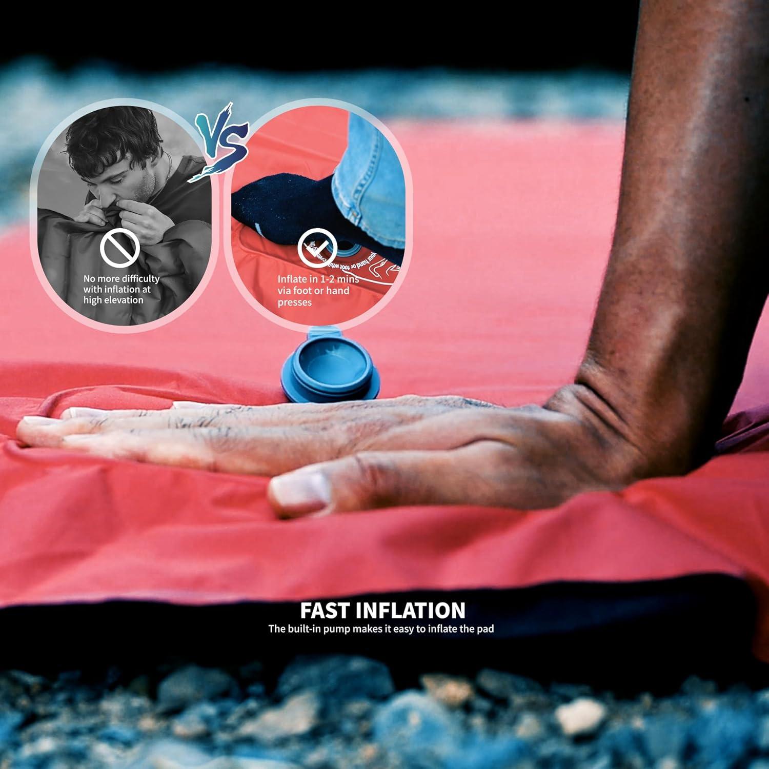 Almohadilla de Camping Inflable ZOOOBELIVES Airlite1901 12.7cm