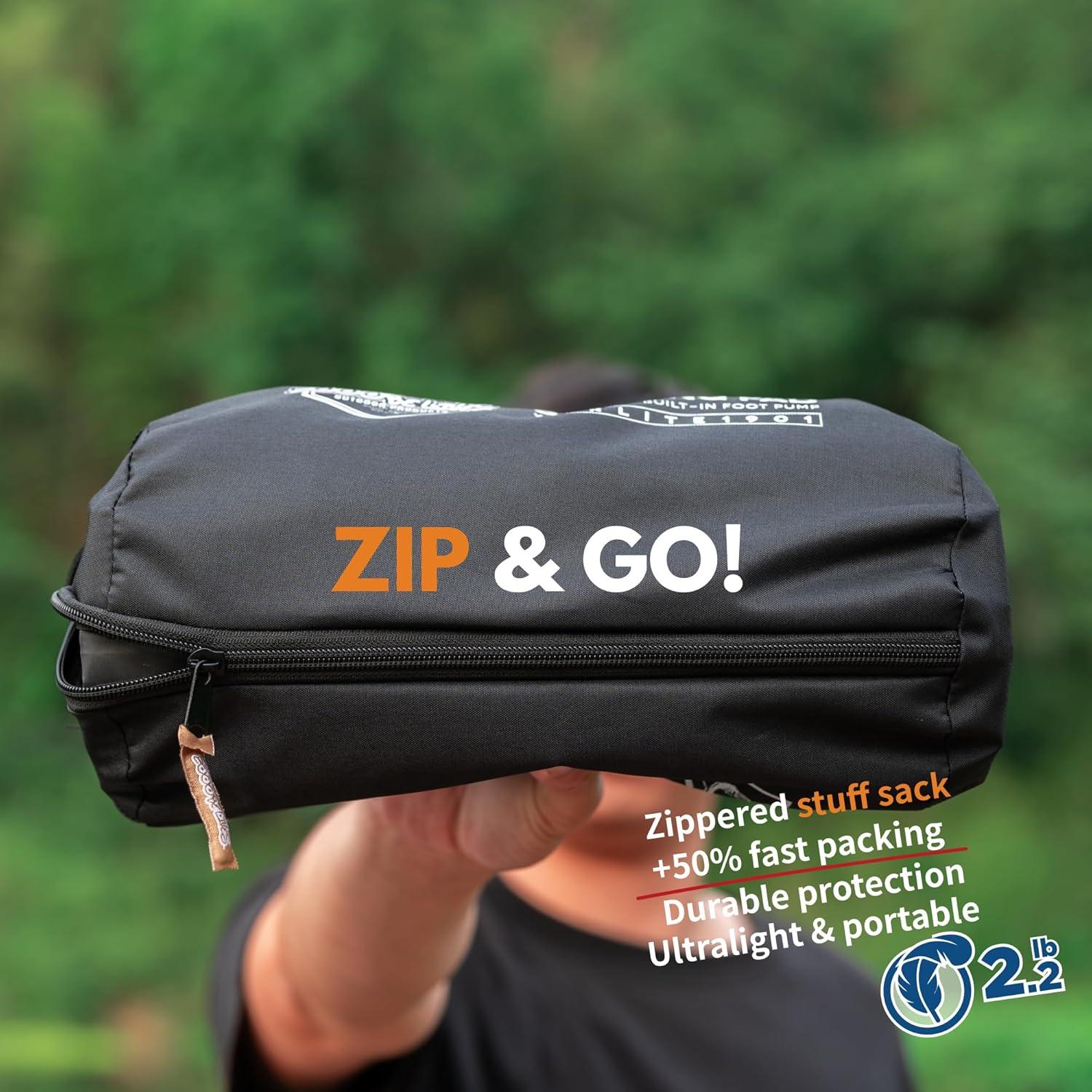 Almohadilla de Camping Inflable ZOOOBELIVES Airlite1901 12.7cm