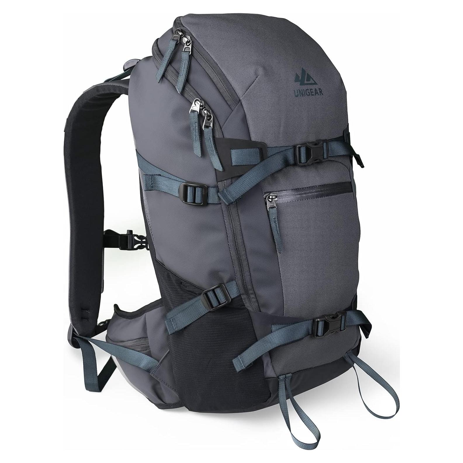 Mochila de Esquí Unigear 22L Impermeable Gris para Camping
