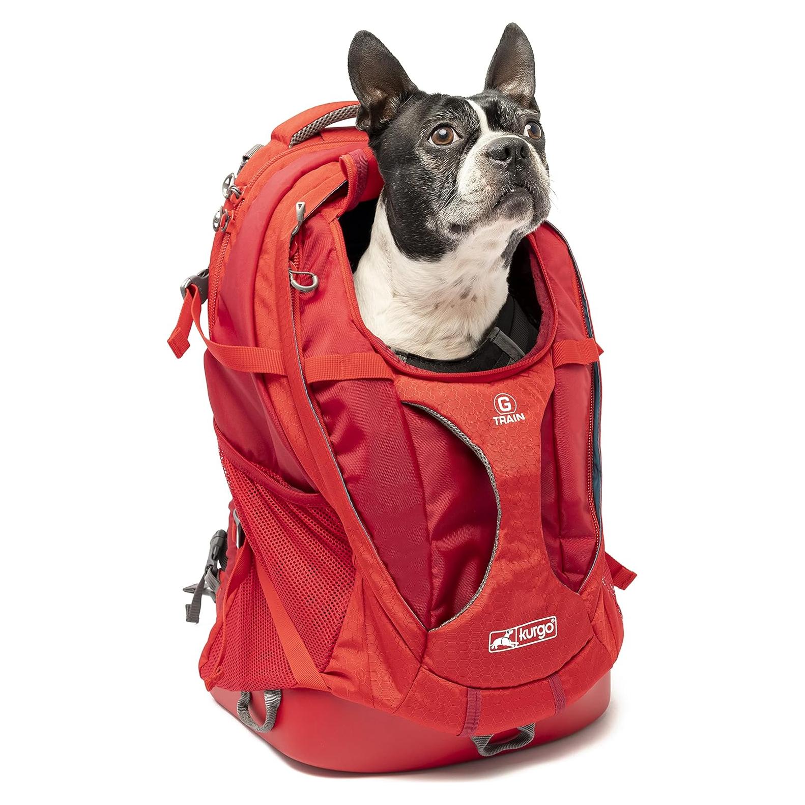 Mochila Transportadora Kurgo G-Train para Perros y Gatos - Rojo