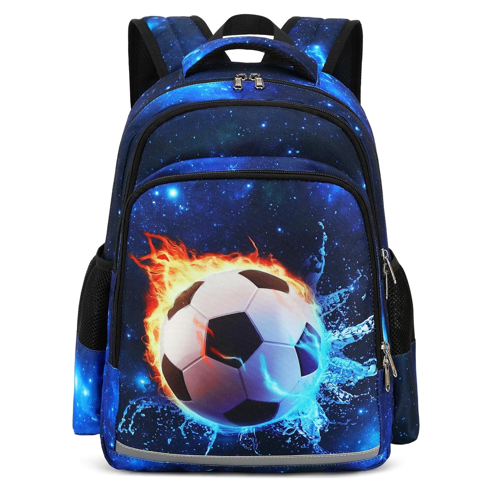 Mochila Escolar CAMTOP Niños Fútbol 40x12.7x28 cm Resistente