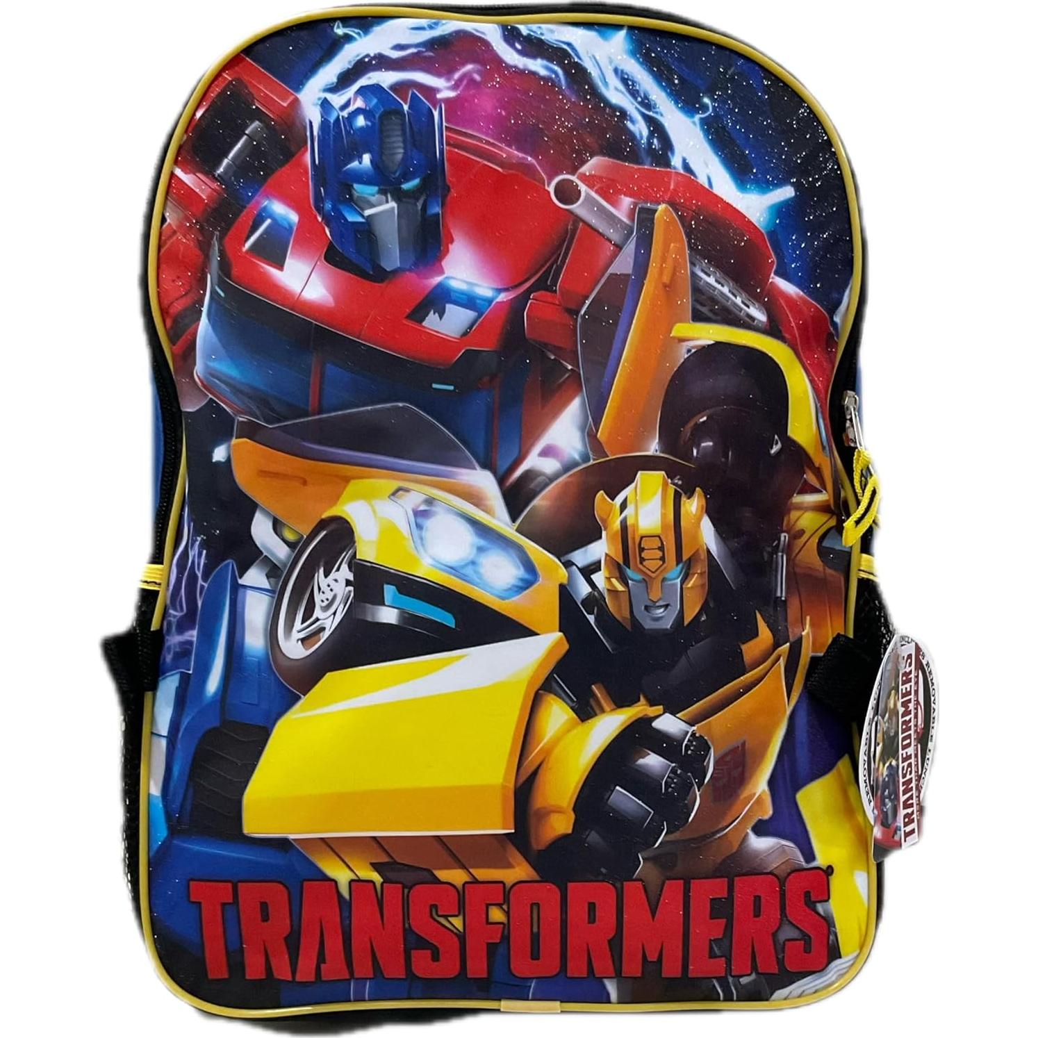 Mochila 16" Bumblebee y Optimus Prime + Caja Almuerzo