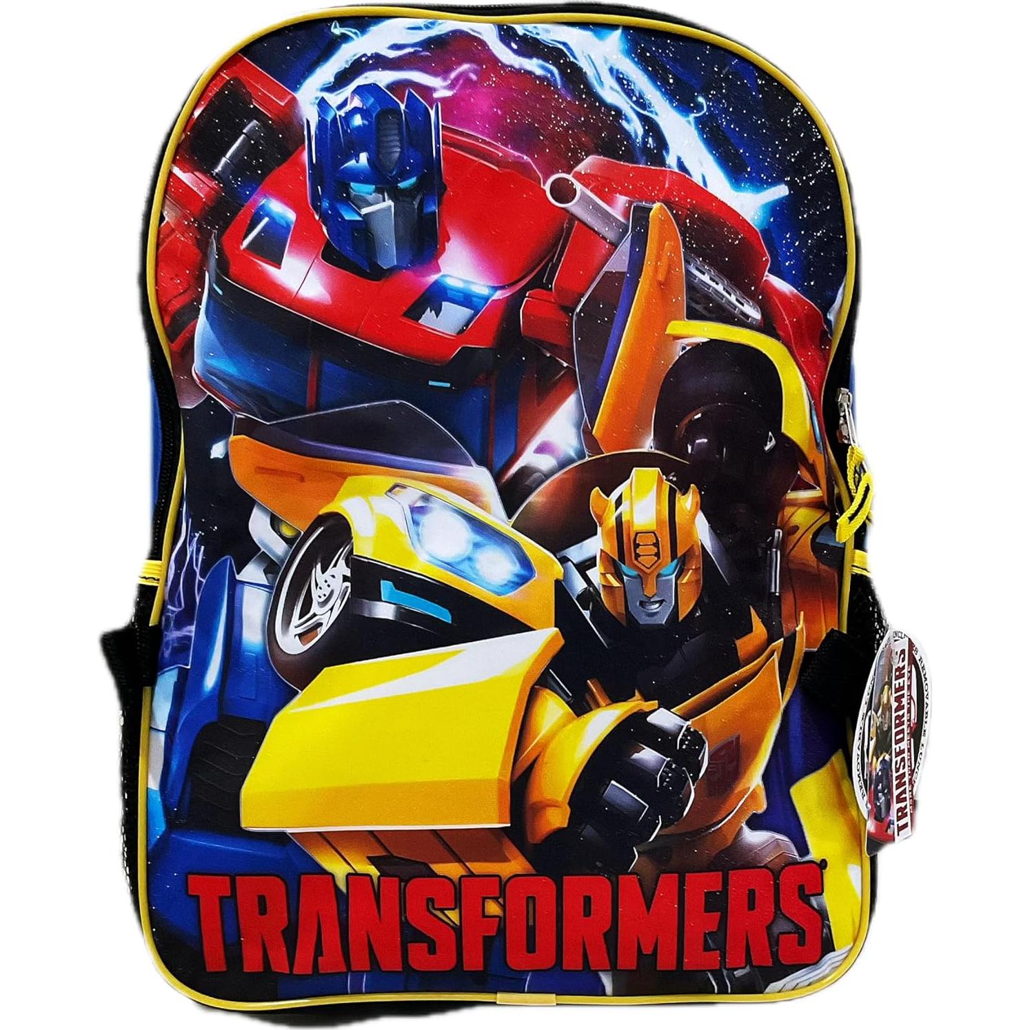 Mochila 16" Bumblebee y Optimus Prime + Caja Almuerzo