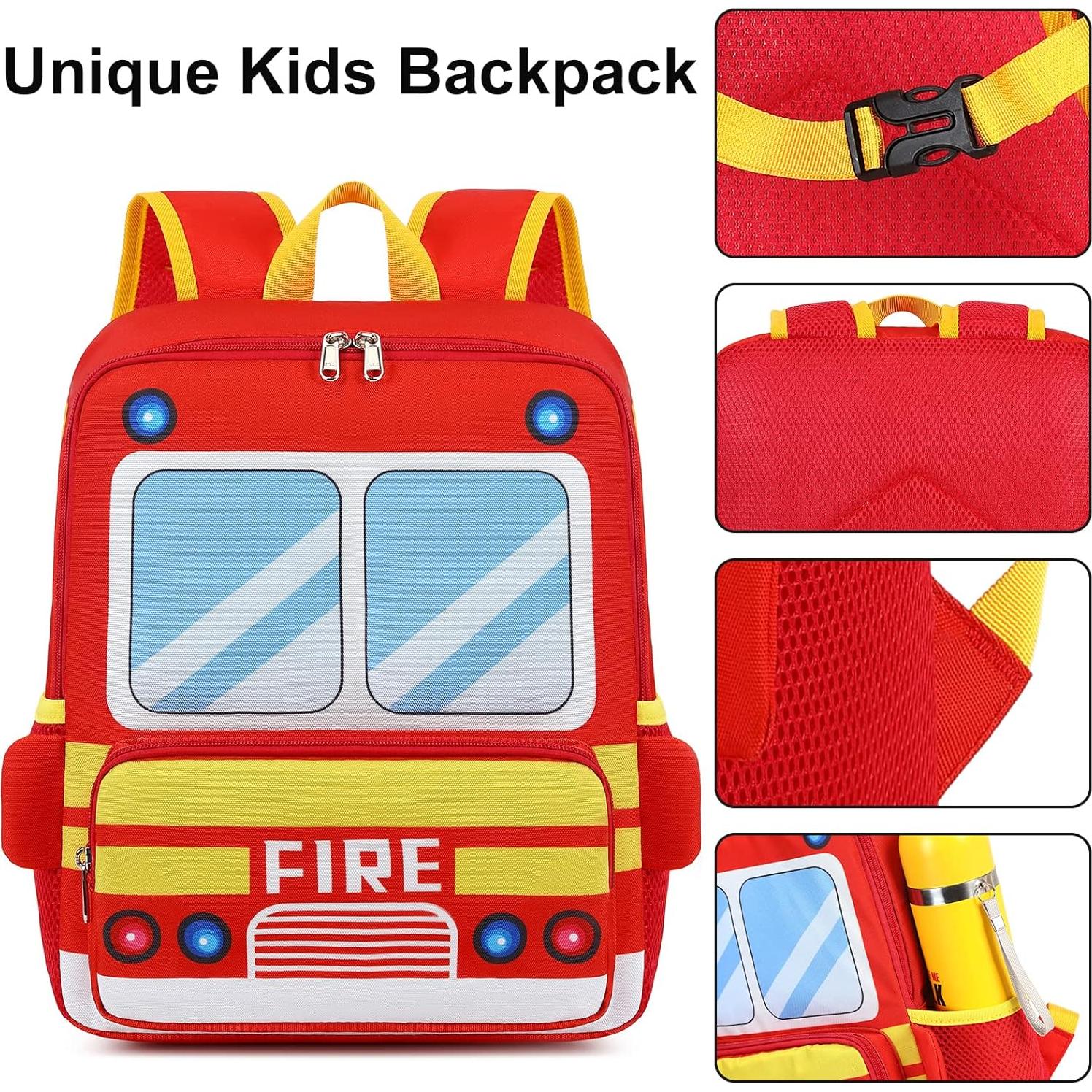 Mochila 3D Camión de Bomberos para Niños 3-6 Años 10L