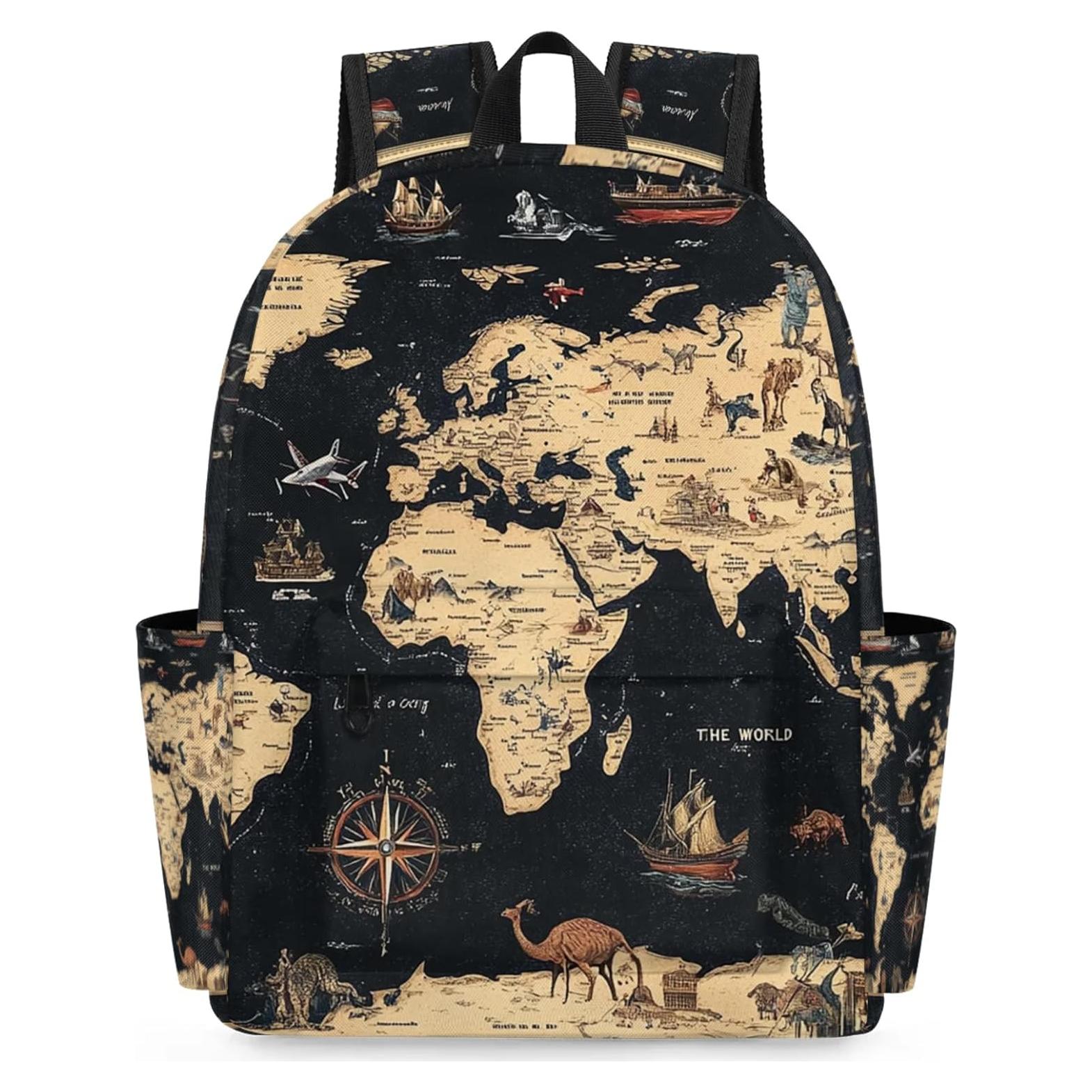 Mochila Infantil PATTERNFUL 15" Mapa del Mundo Resistente