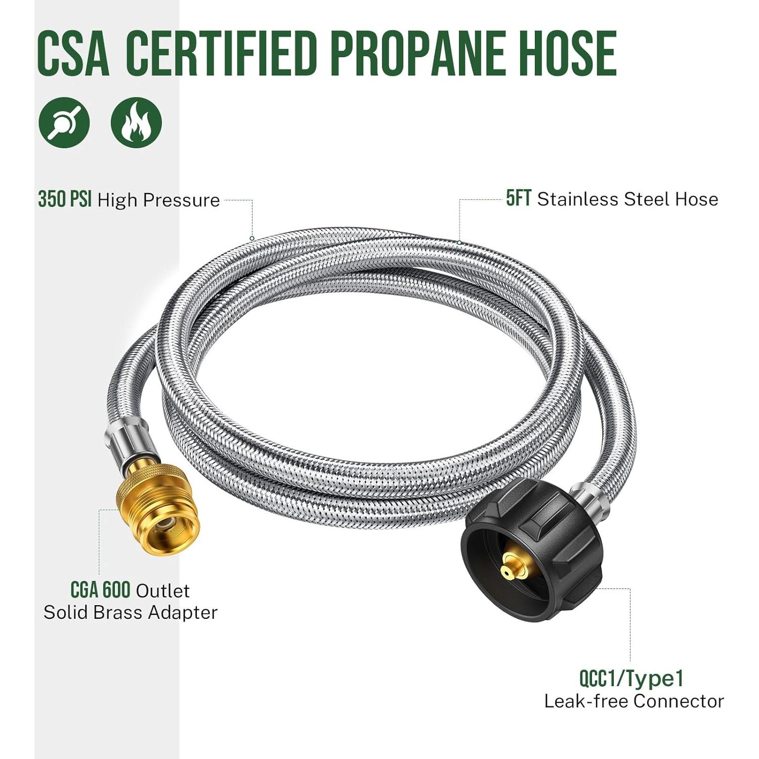 Adaptador Manguera Propano Alloxity 1,5 m para Tanques 9 kg