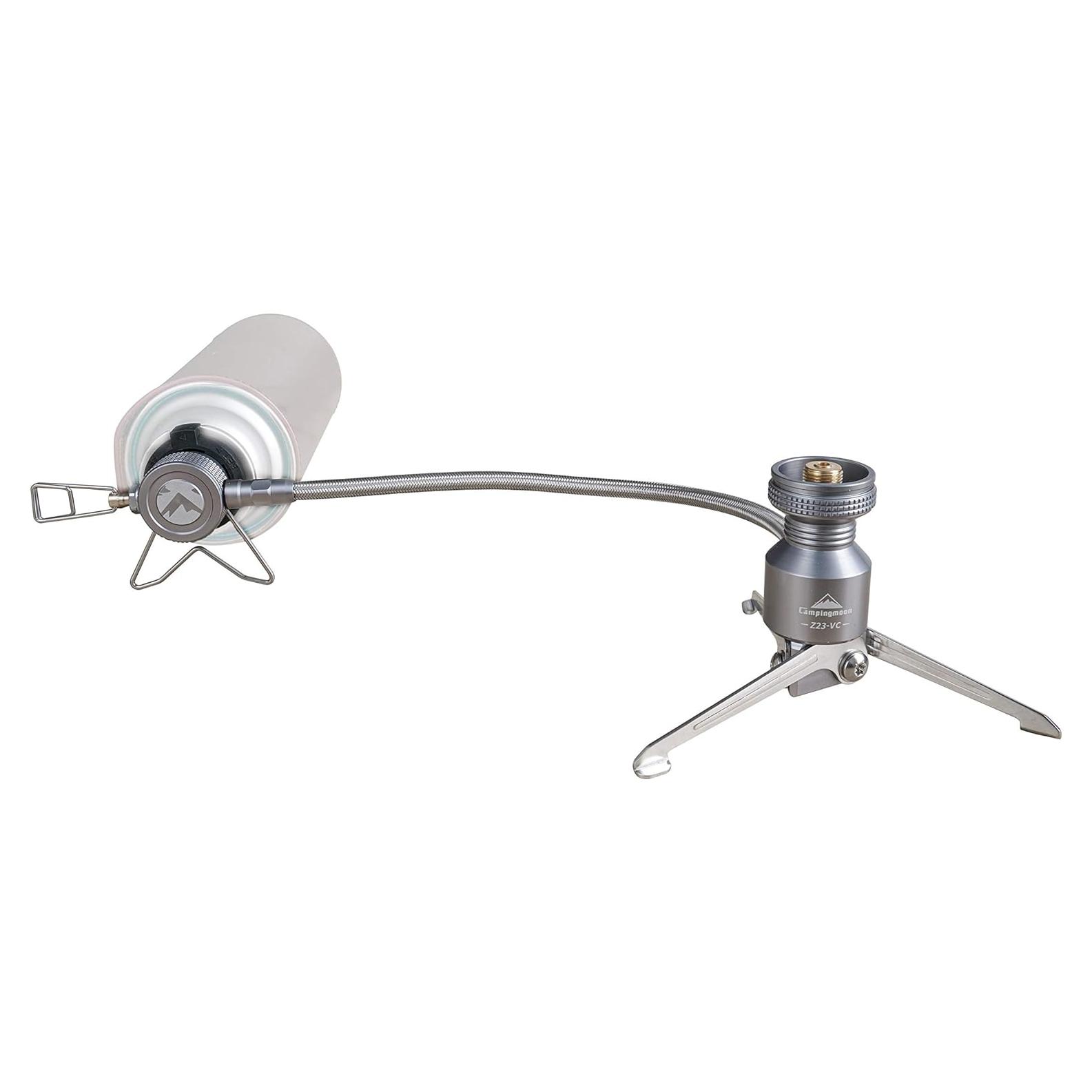 Adaptador de Butano Camping Moon VA-US-Z23 con Manguera de Acero