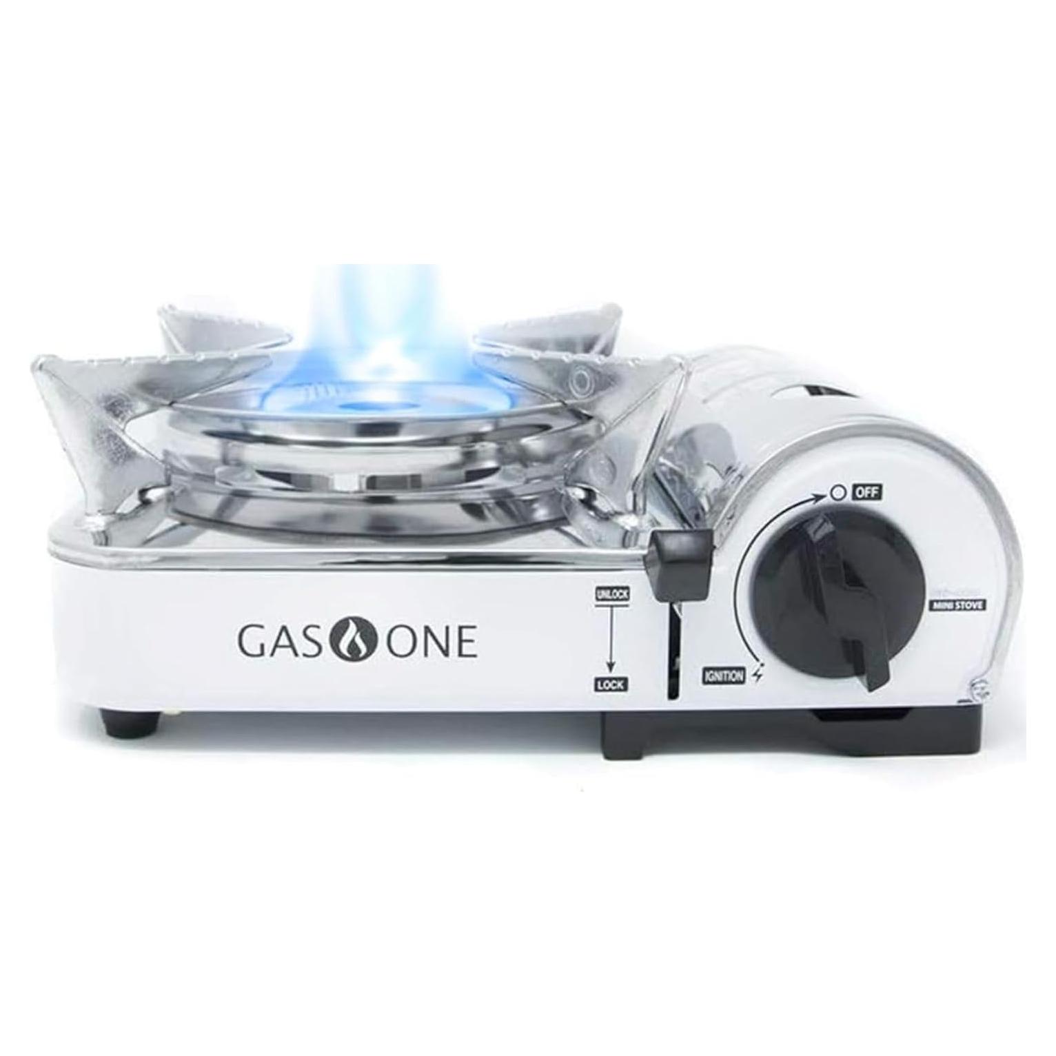 Estufa de Gas Portátil Gas One GS-800A 7650 BTU Acero Inoxidable