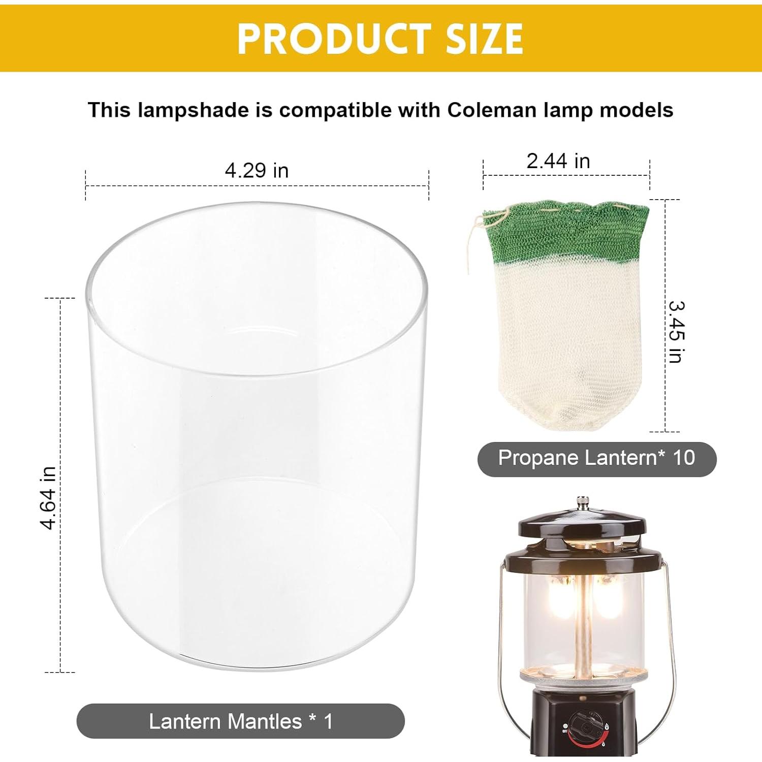 Repuestos EINDER para Linterna Coleman - 10 Mantillas y Globo