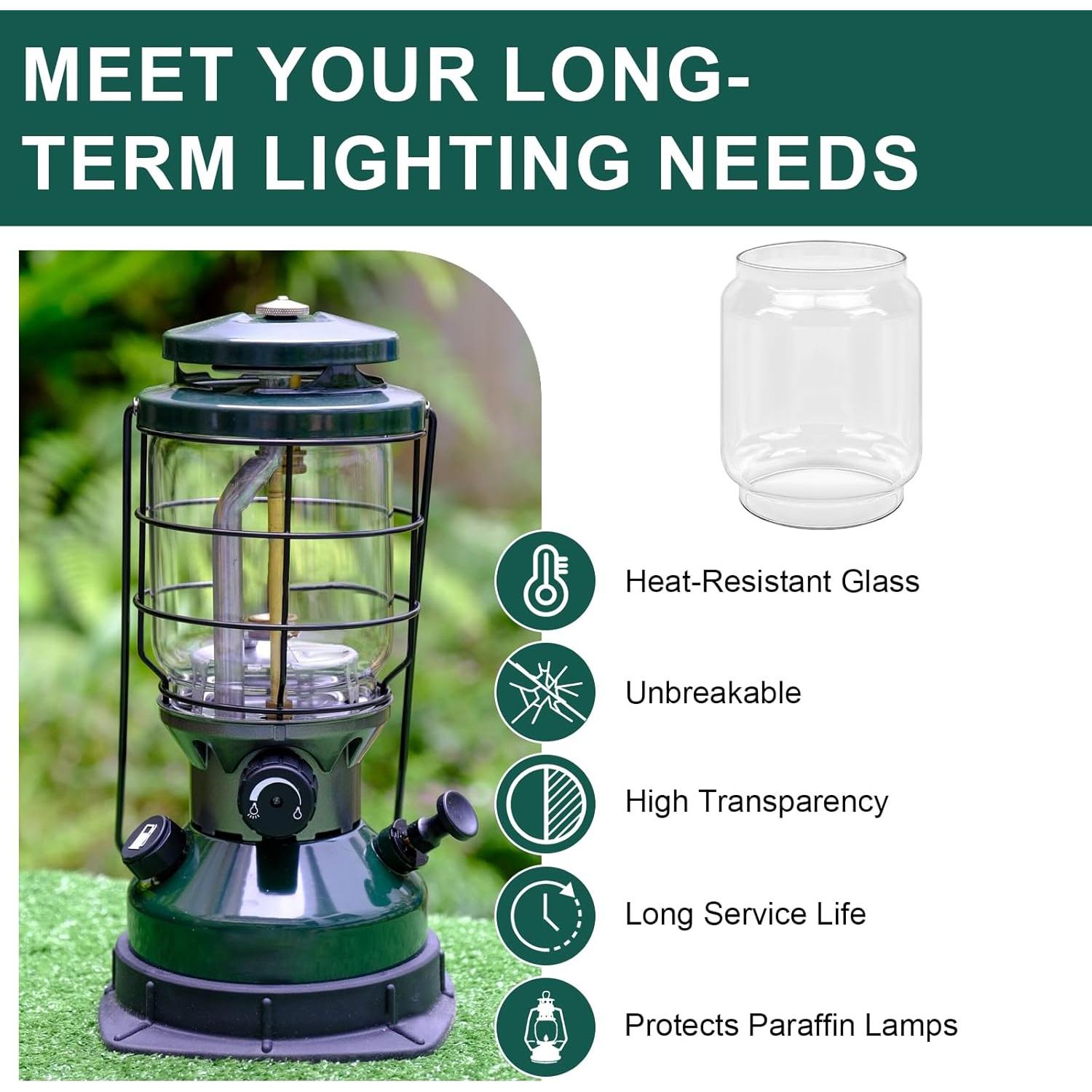 Reemplazo Globo Linterna Coleman Magluv 9.84cm Vidrio