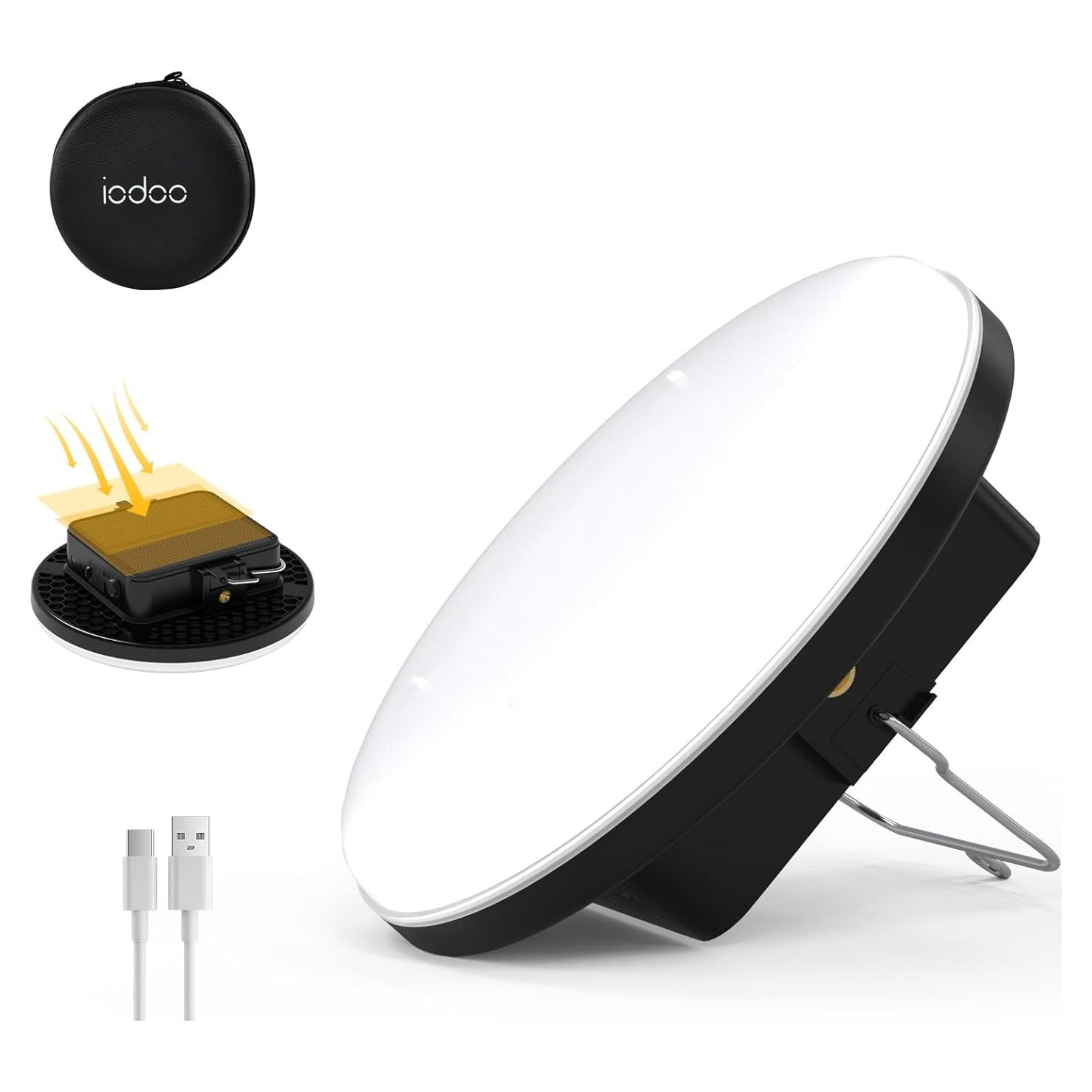 Linterna Solar Recargable 16500mAh 3000LM Iodoo IP65 Camping