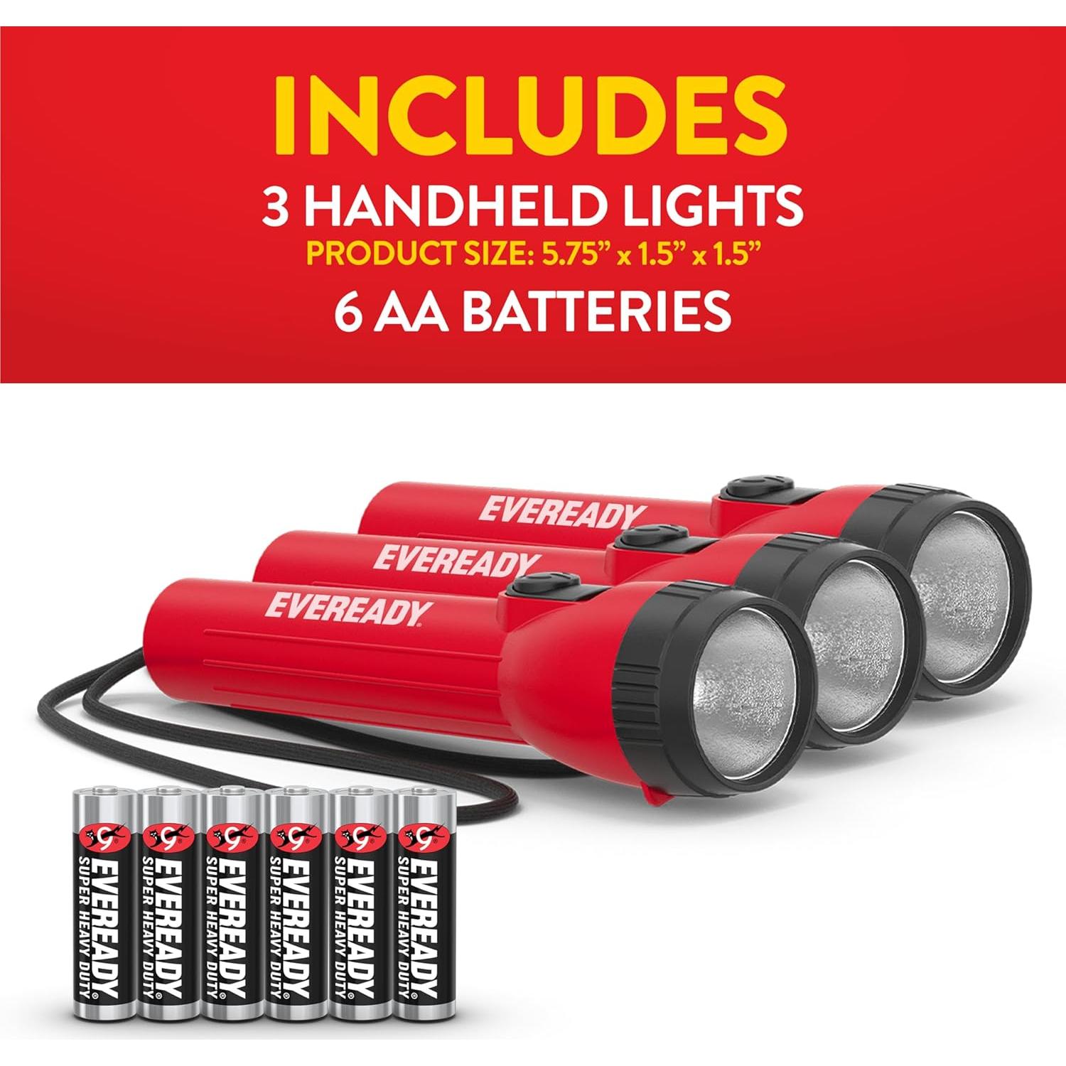 Linternas LED Eveready LC1L2A1 - Paquete de 3 con Pilas AA