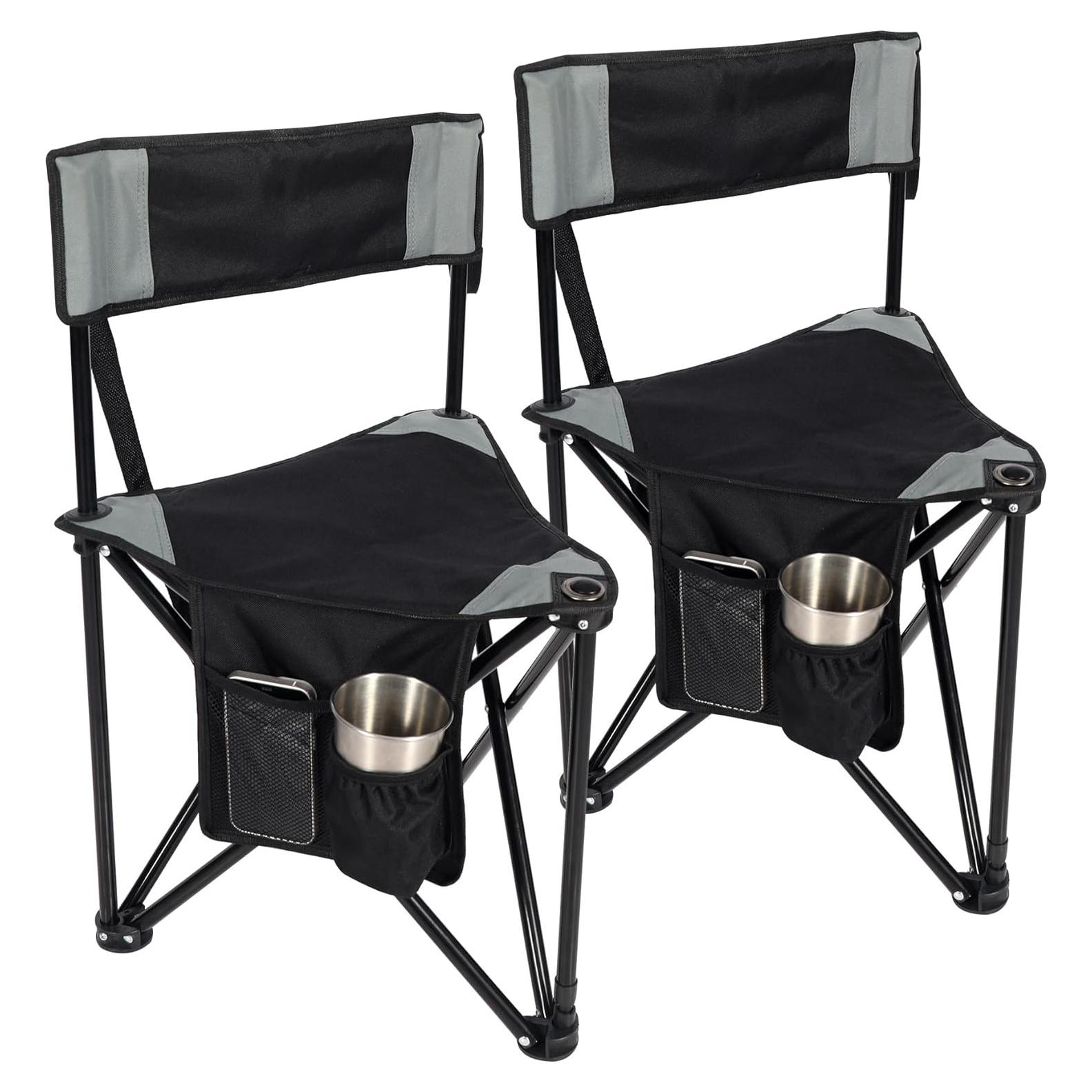 Sillas de Camping Plegables REDCAMP con Trípode y Respaldo