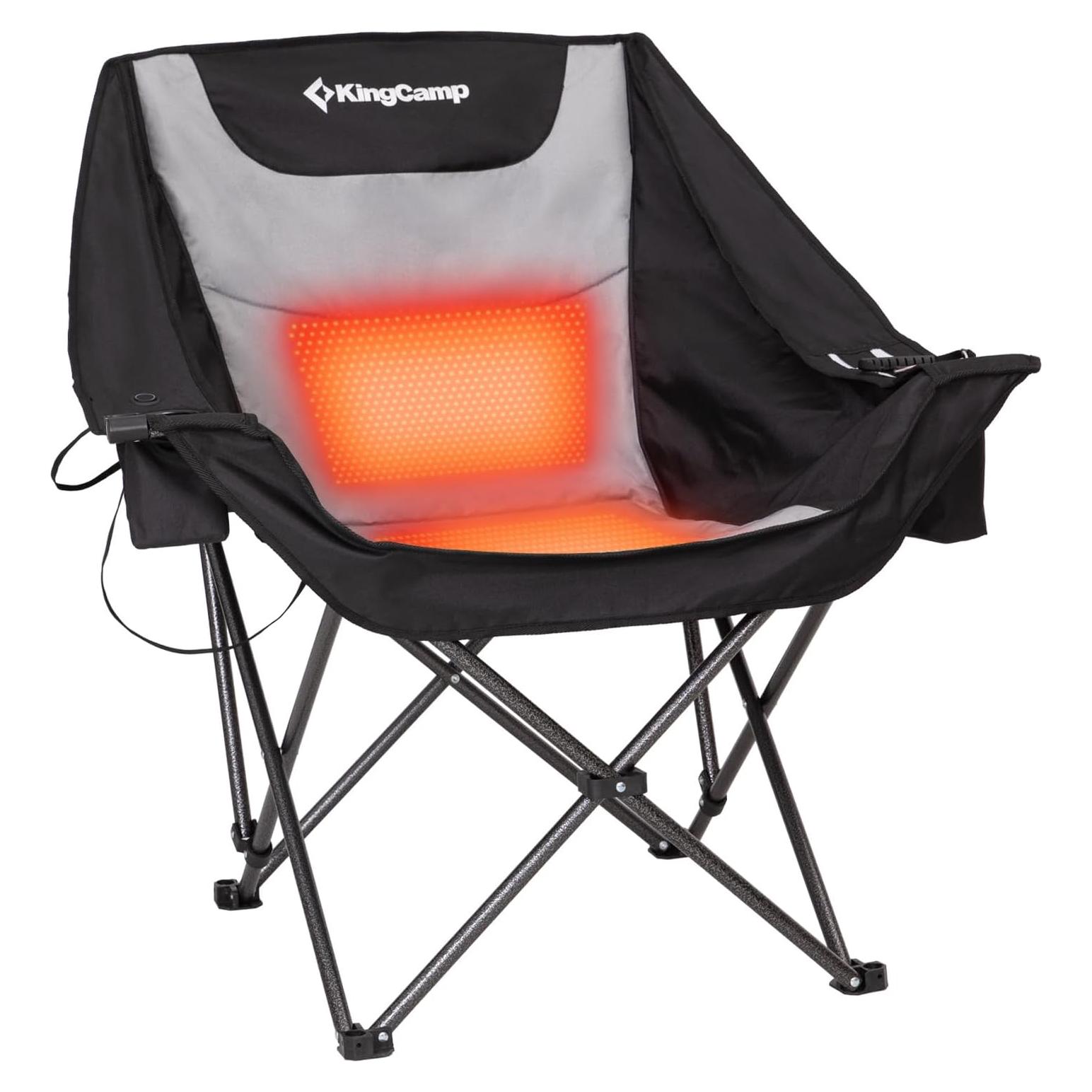 Silla de Camping Calentada KingCamp XL con 3 Niveles de Calor