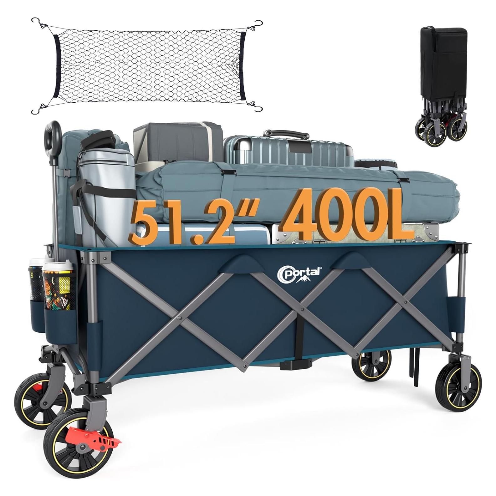 Carro Plegable Portal 51.2" Multi Azul 350 LBS Resistente