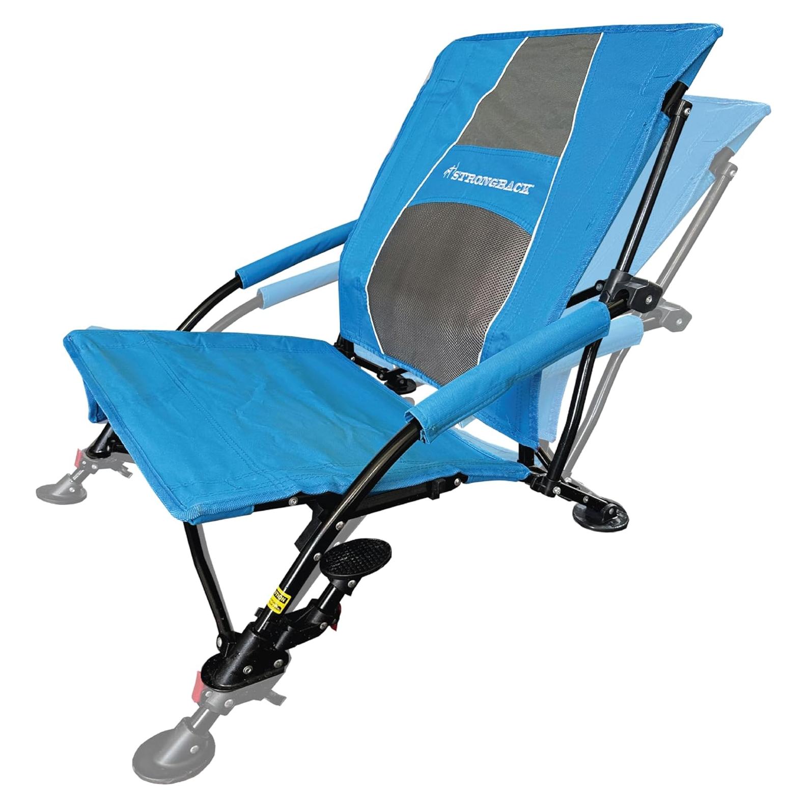 Silla de Playa STRONGBACK Reclinable Gravedad Baja Azul