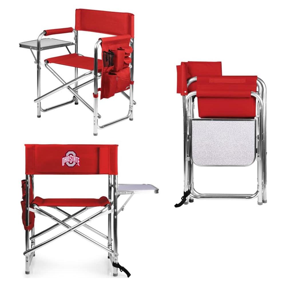 Silla Deportiva Plegable PICNIC TIME con Mesa Lateral - NCAA Ohio State