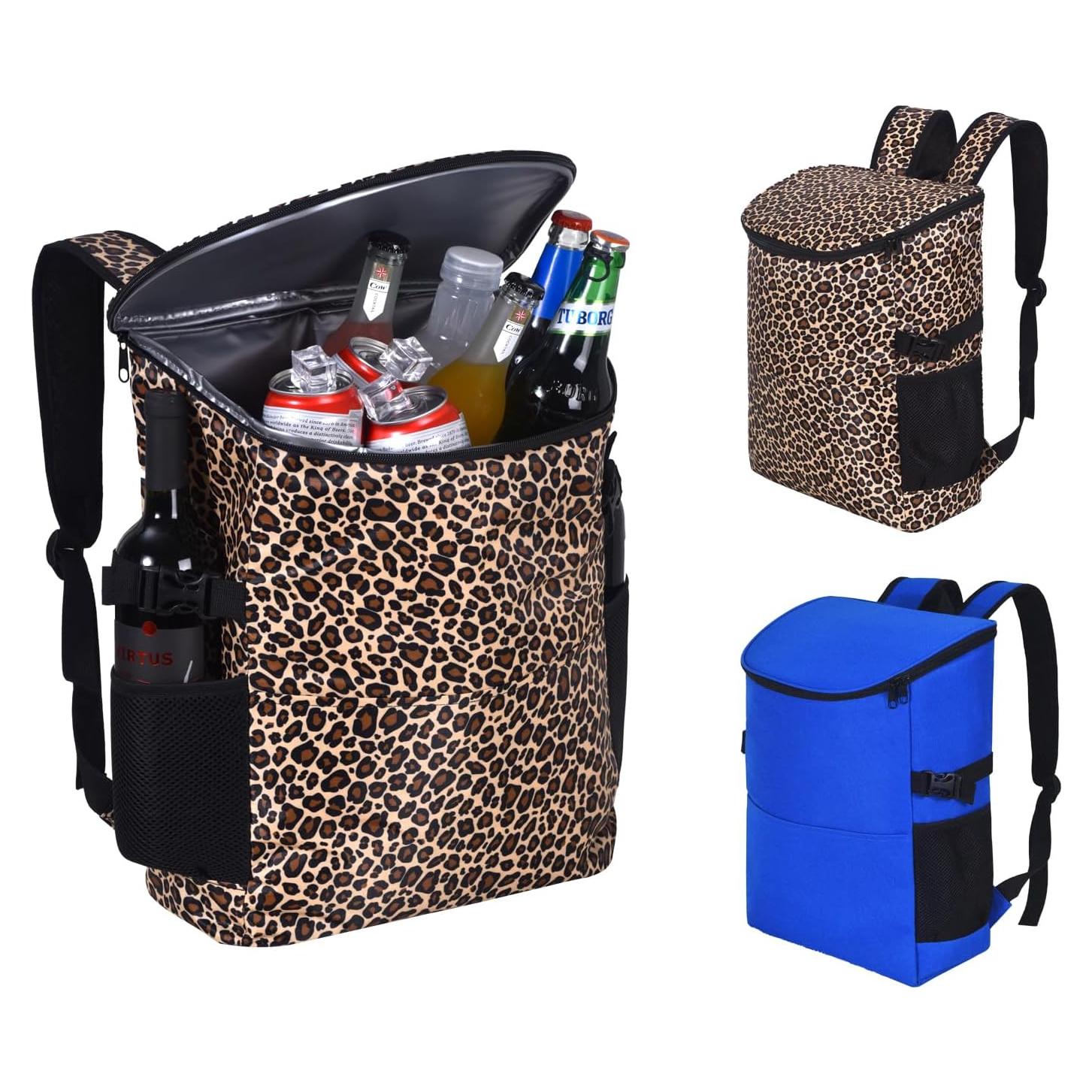 Mochila Cooler Aislada XINFULLWOL 21L Impermeable Leopardo
