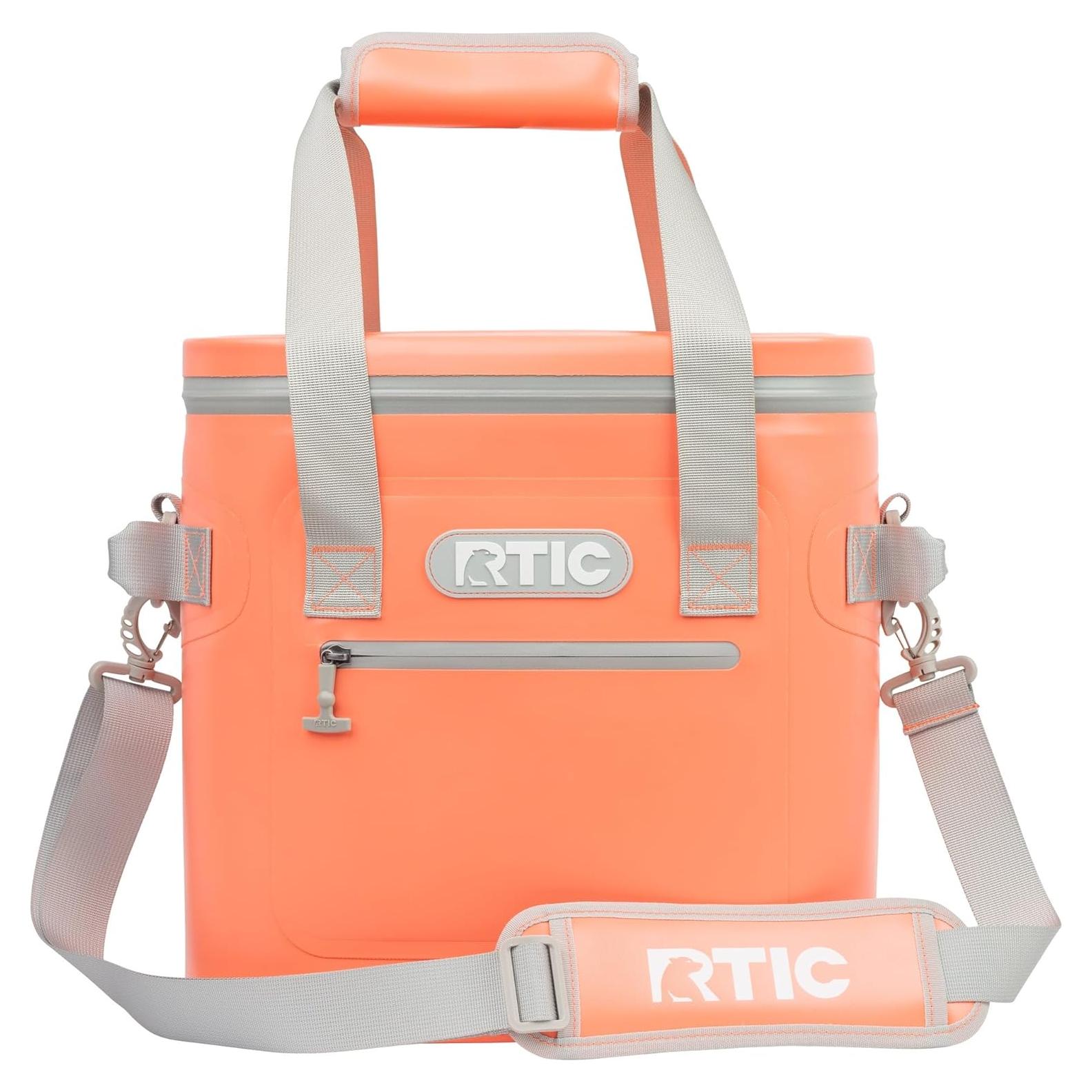 Cooler Suave Aislado RTIC 20 Latas Coral, Ligero y a Prueba de Fugas