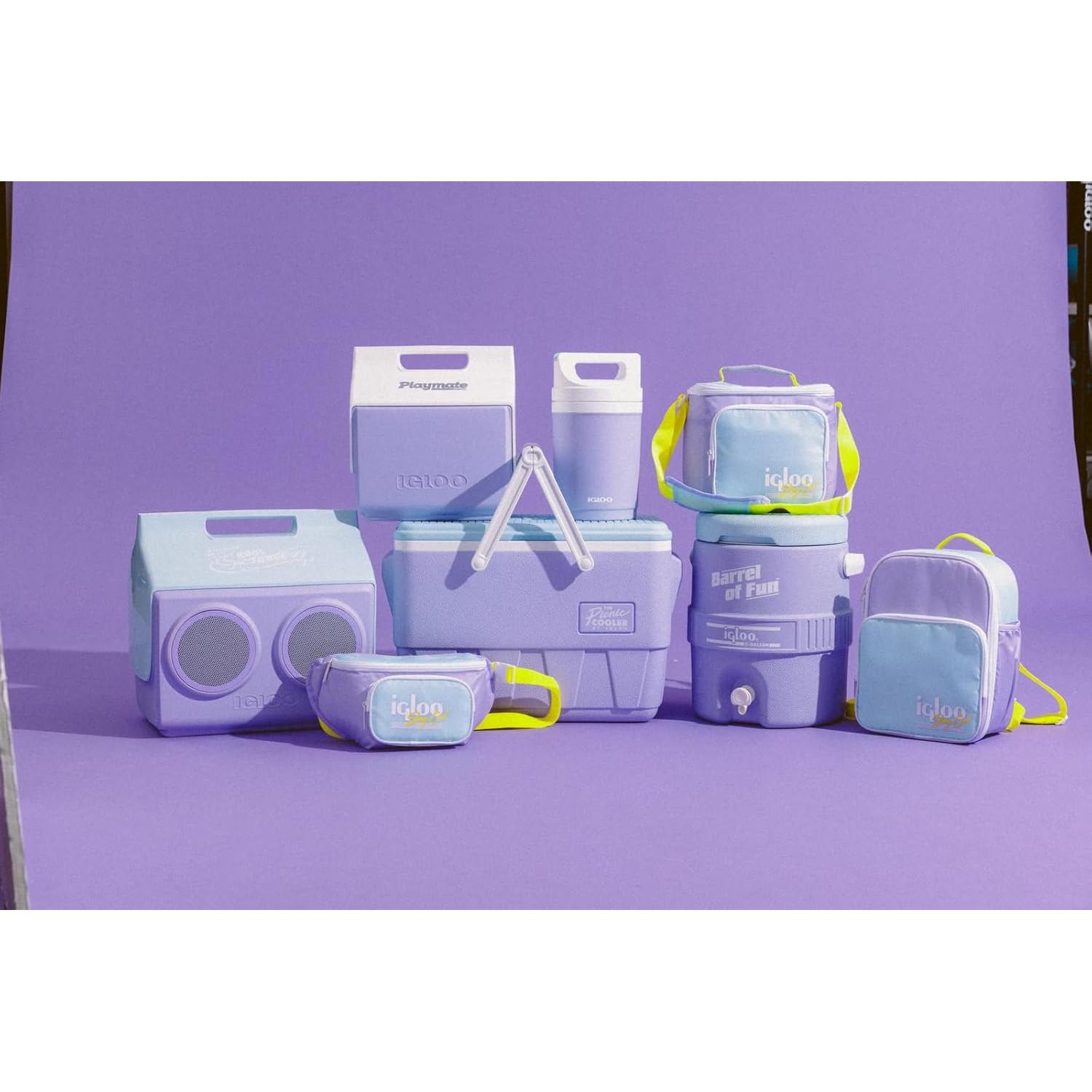 Mochila Enfriadora Retro Igloo Brisa Lila 33.7x25.4cm