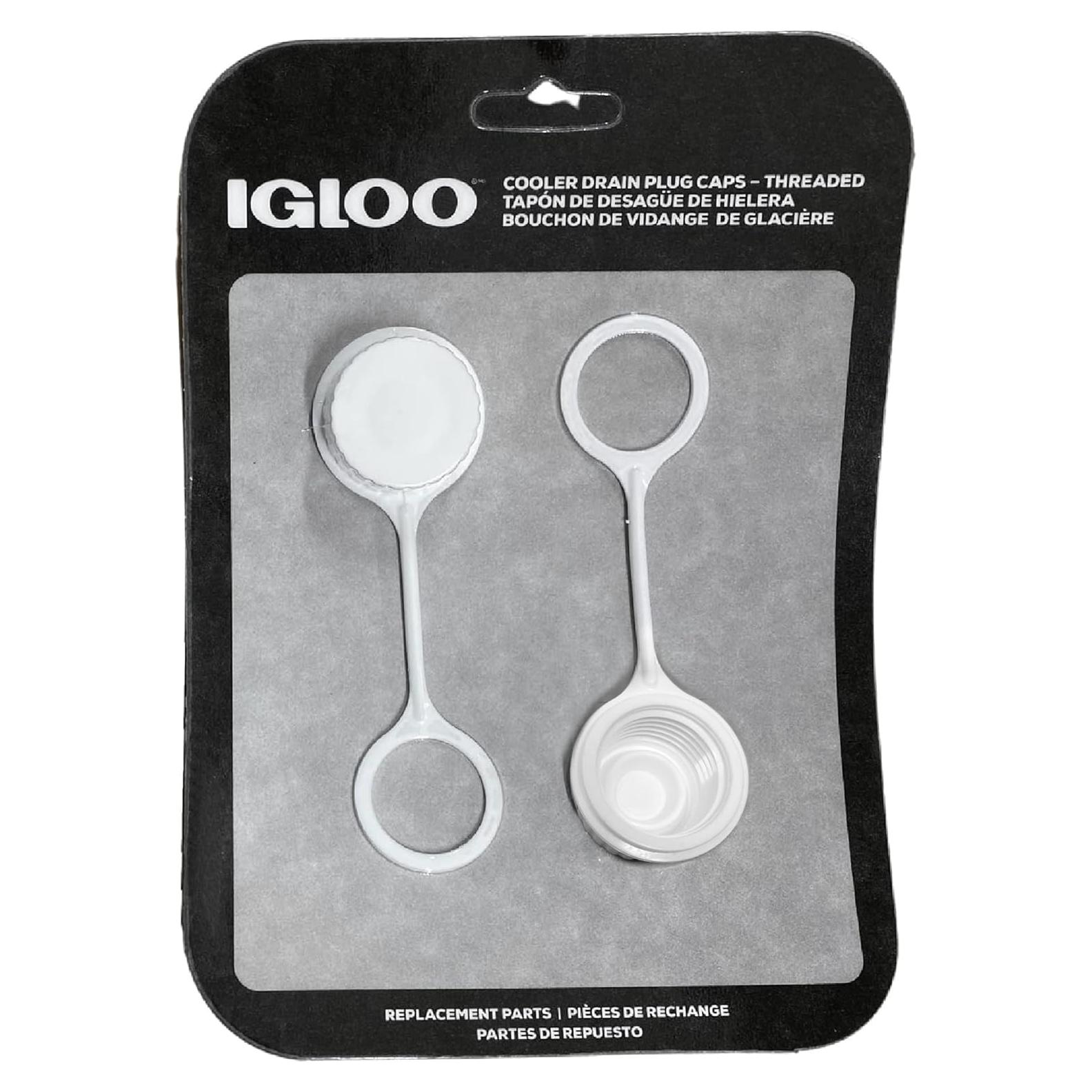 Tapas de Drenaje Roscadas Igloo, Pequeñas, 2 Unidades, Blanco