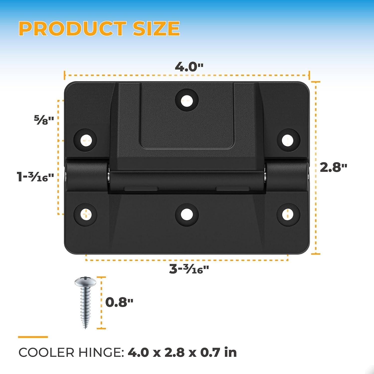 Bisagras Mecánicas Sobredimensionadas Pokin para Cooler Igloo 150-165 QT