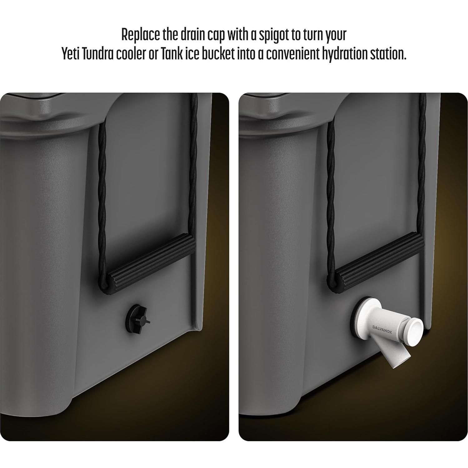 Juego de Tapón de Drenaje y Grifo Galvanox para Yeti Tundra