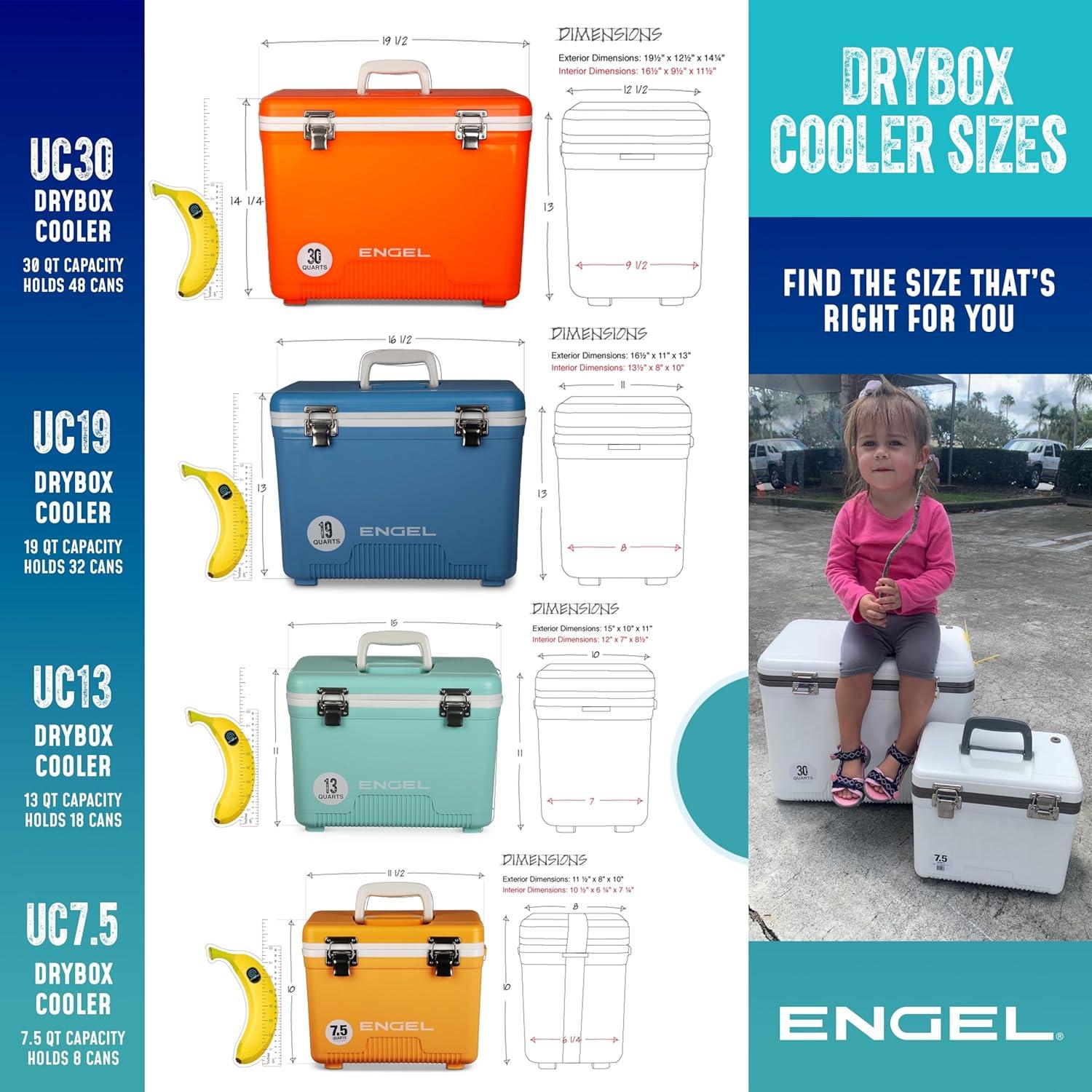 Cooler Engel Drybox 19Qt A Prueba de Fugas Marrón