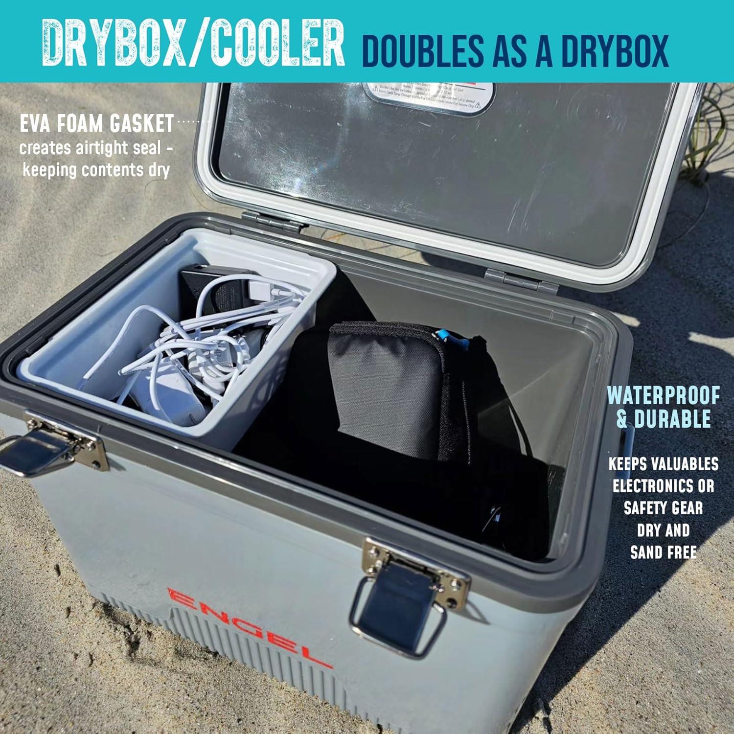 Cooler Engel Drybox 19Qt A Prueba de Fugas Marrón