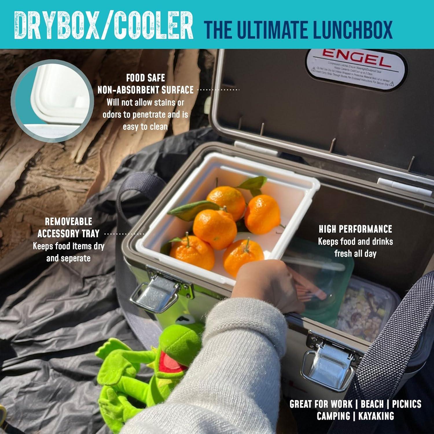 Cooler Engel Drybox 19Qt A Prueba de Fugas Marrón