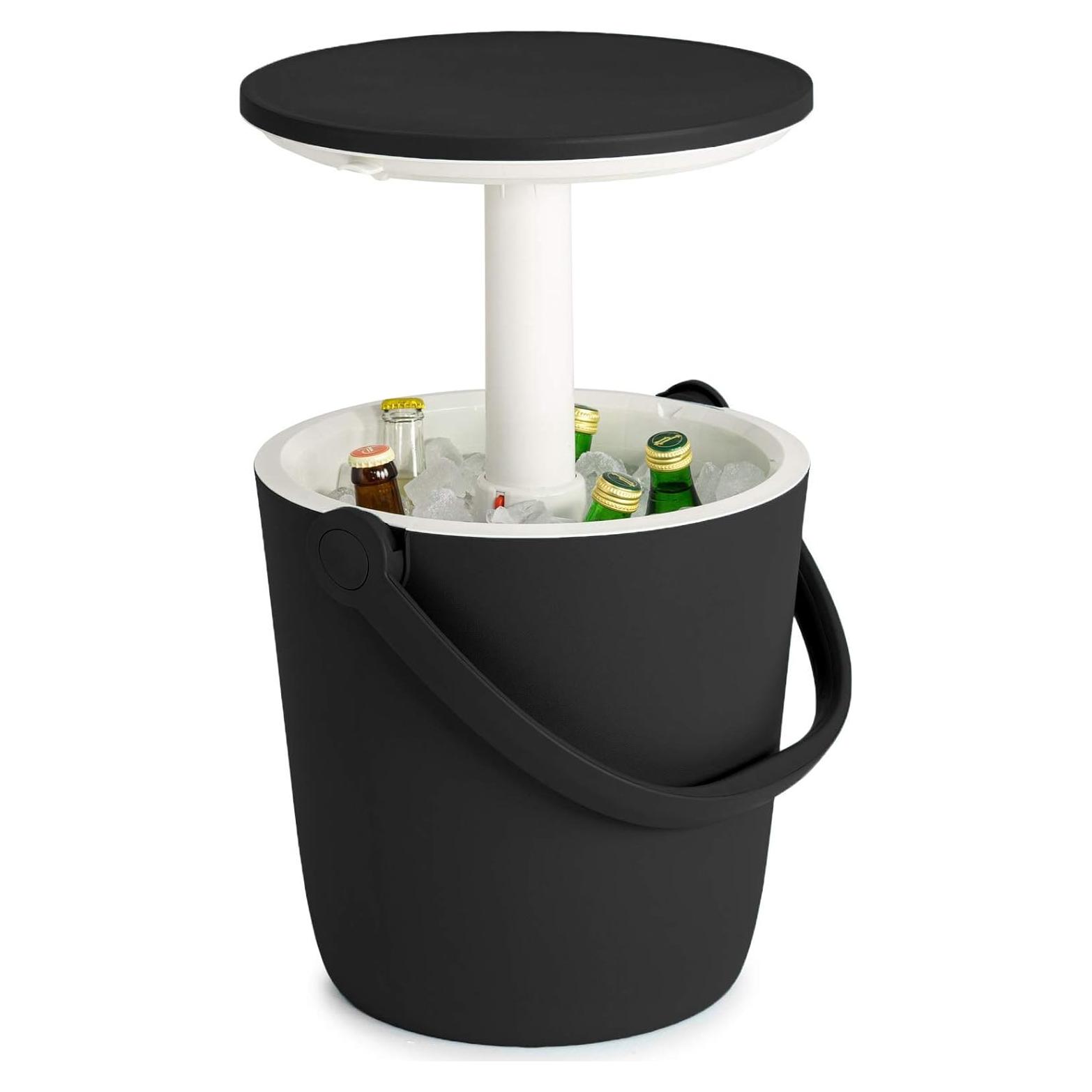 Enfriador Portátil Keter Go Bar 15.9L con Mesa Plegable Grafito