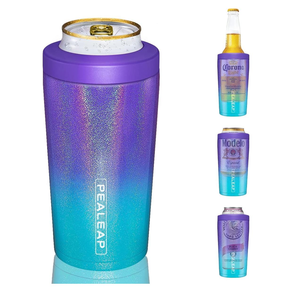 Enfriador de Latas Aislado PEALEAP 4 en 1 Acero Inoxidable 12 OZ