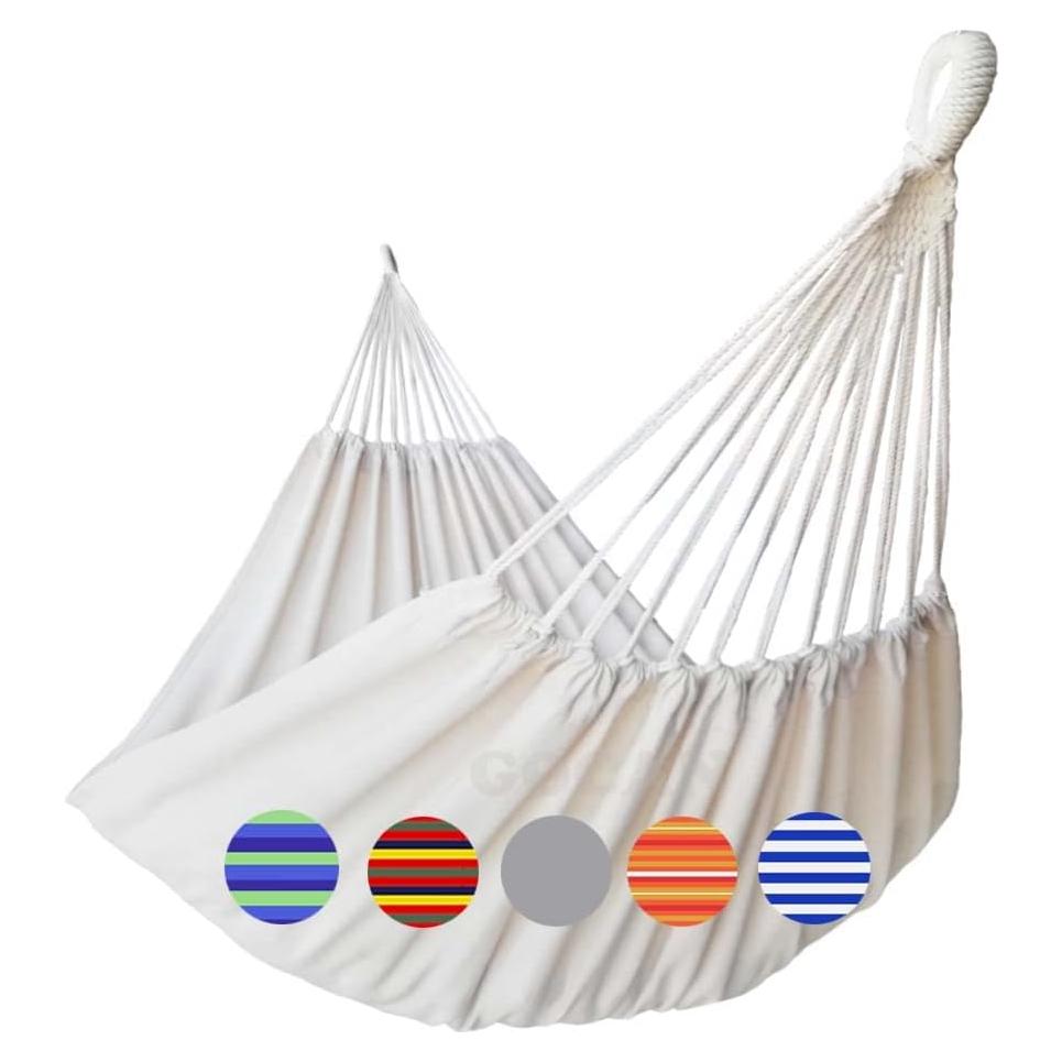 Hamaca Doble Brasileña GOCAN 330x150cm Carga 227kg Beige