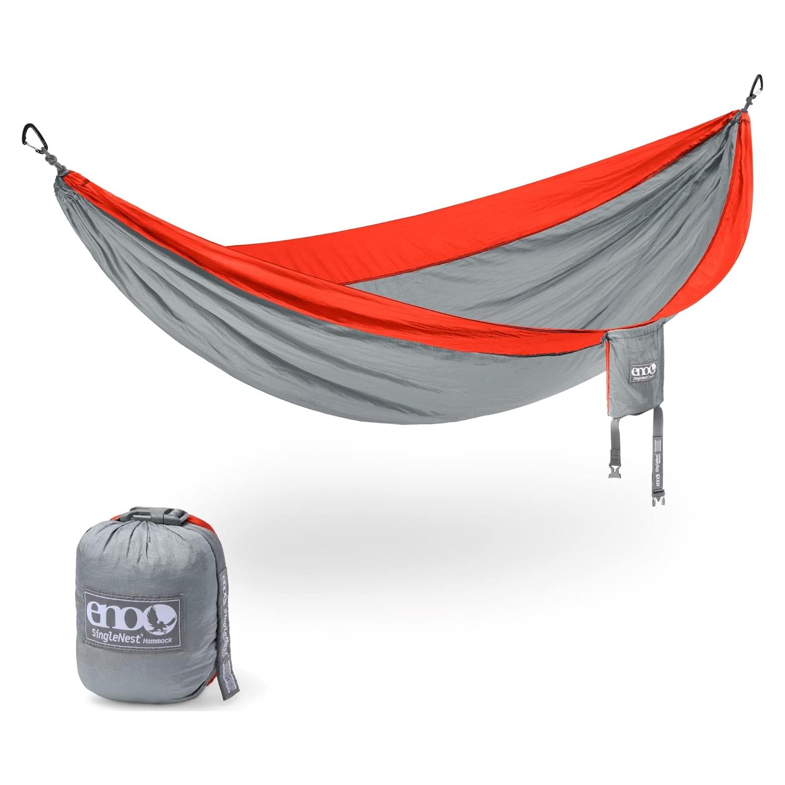Hamaca Ligera ENO SingleNest Naranja/Gris para Camping