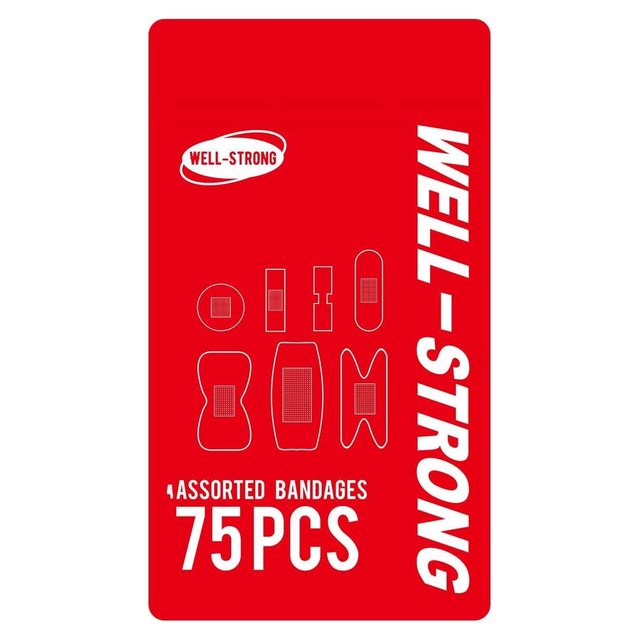 Kit de Primeros Auxilios WELL-STRONG 75PCS Vendas Variadas