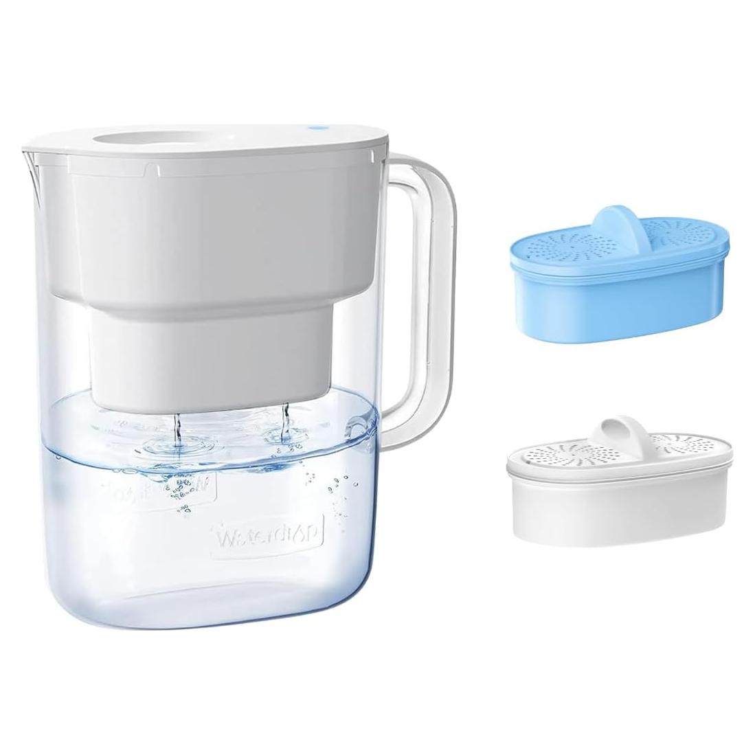 Jarra de Filtro de Agua Waterdrop 10 Tazas, 200 Galones, Blanca
