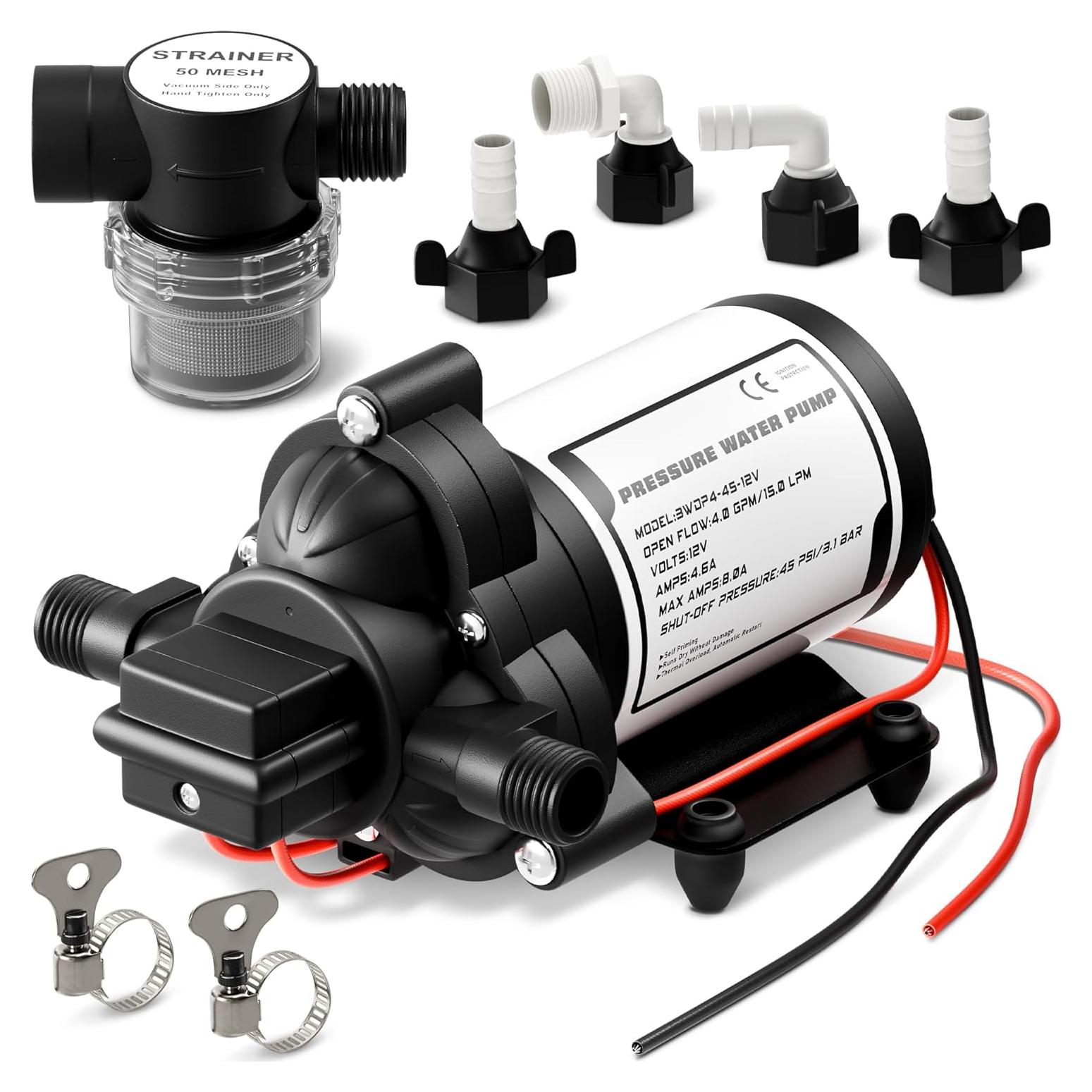 Bomba de Agua 12V LEGLO IWP Autocebante 4 GPM 45 PSI