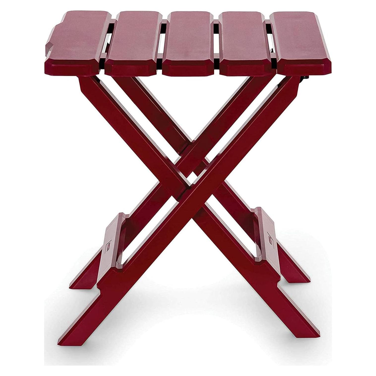 Mesa Lateral Plegable Camco 51684 Roja para Exterior 30x35cm