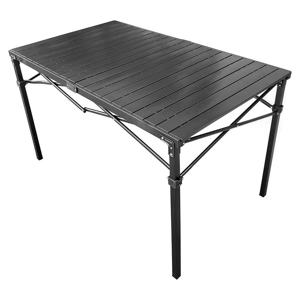 Mesa portátil GoTEAM! de aluminio 119.4x71.1 cm para camping